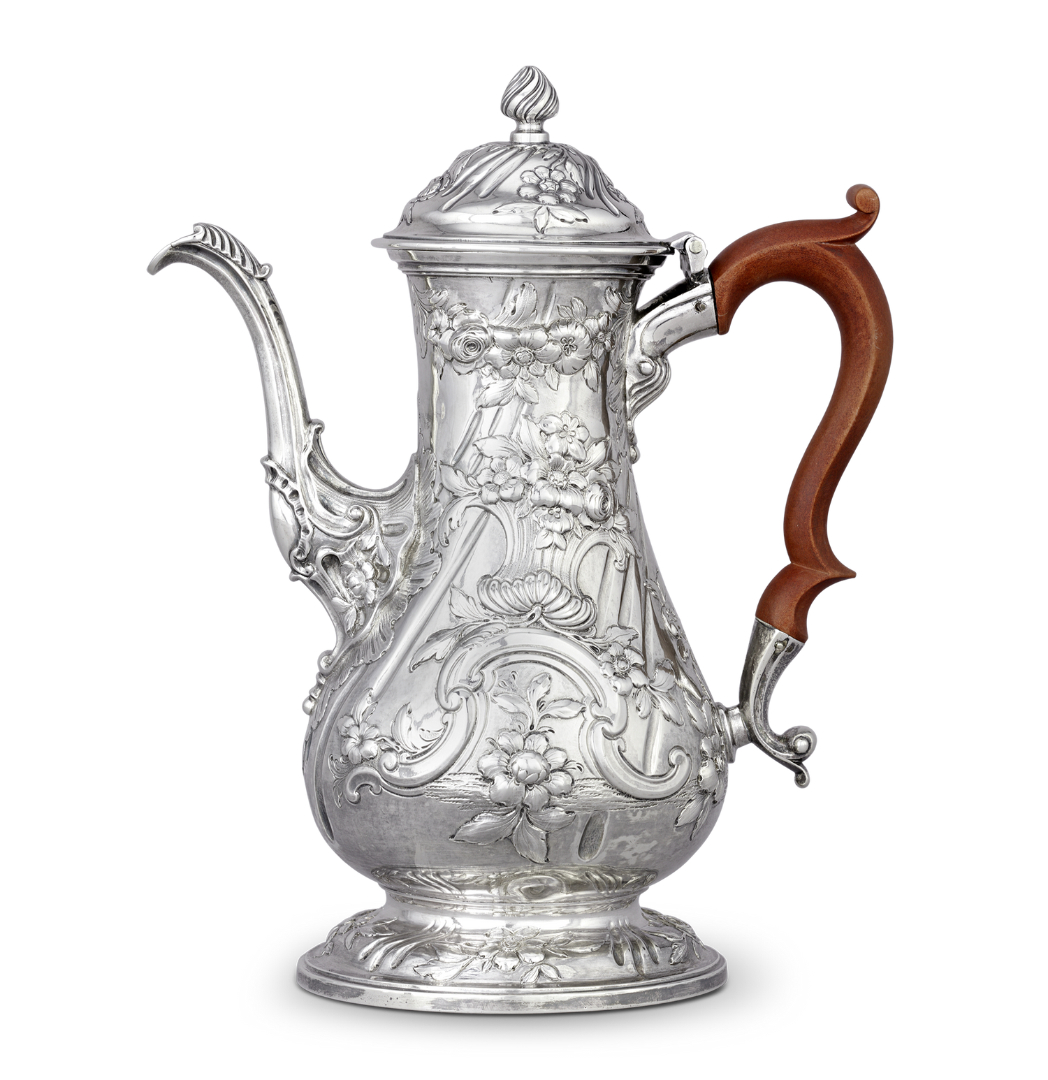 Georgian Silver Coffee Pot by John Harvey