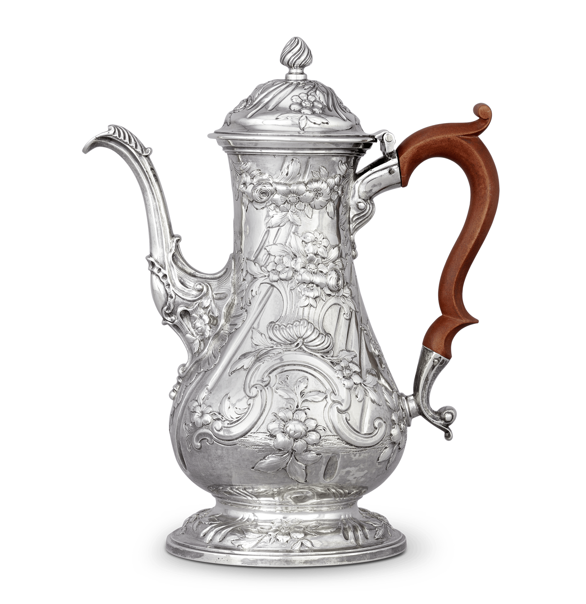 Georgian Silver Coffee Pot by John Harvey