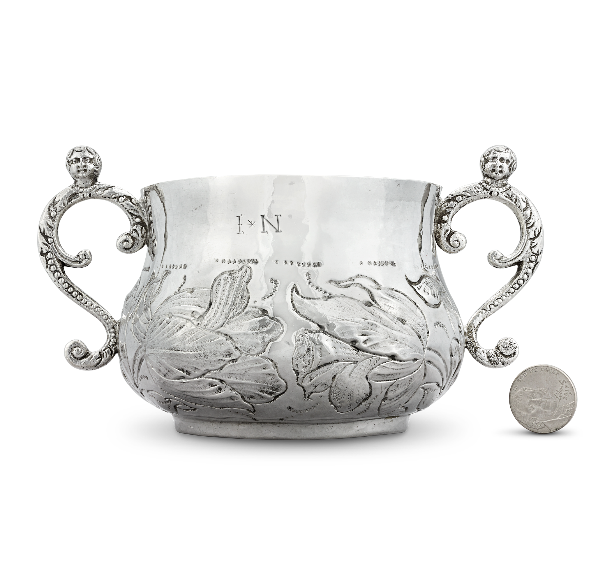 17th-Century Silver Caudle Cup