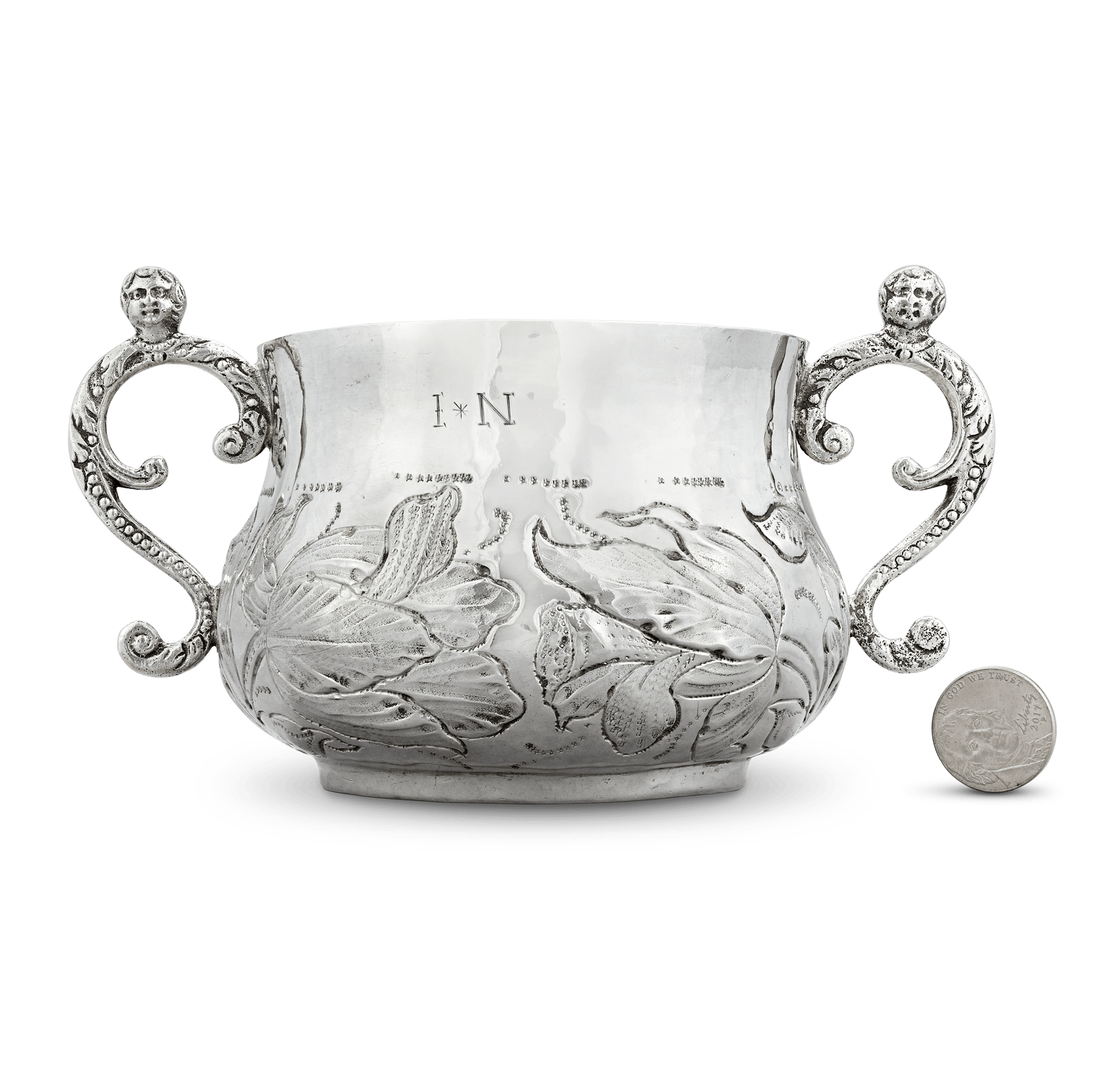 17th-Century Silver Caudle Cup