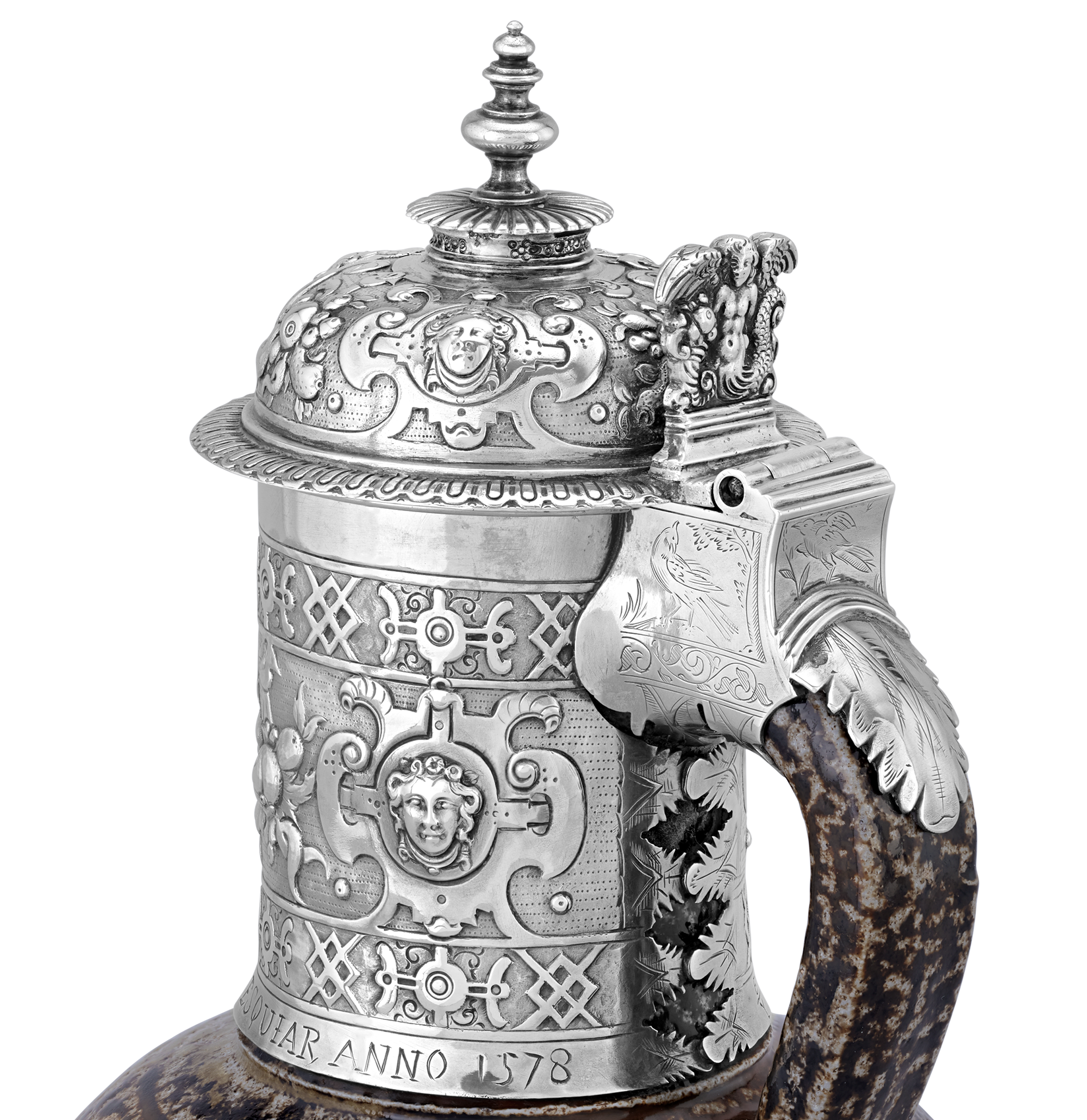 17th-Century Silver Tigerware Jug