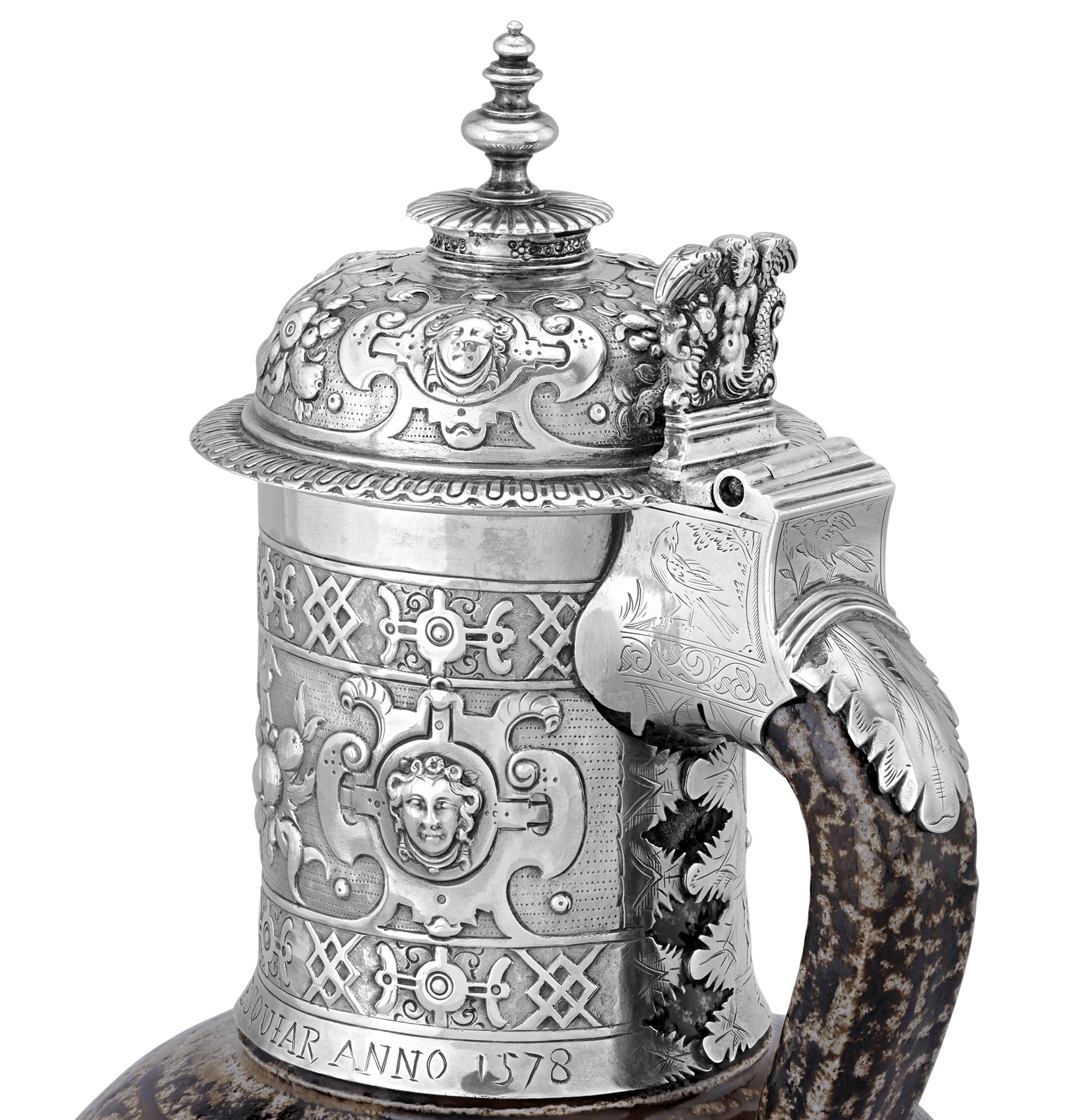 17th-Century Silver Tigerware Jug