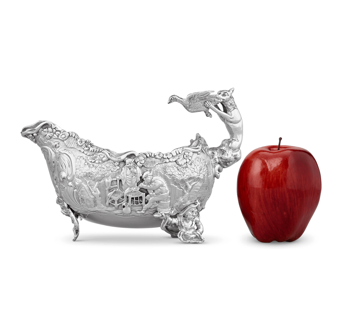 Four Silver Sauceboats by Edward Farrell