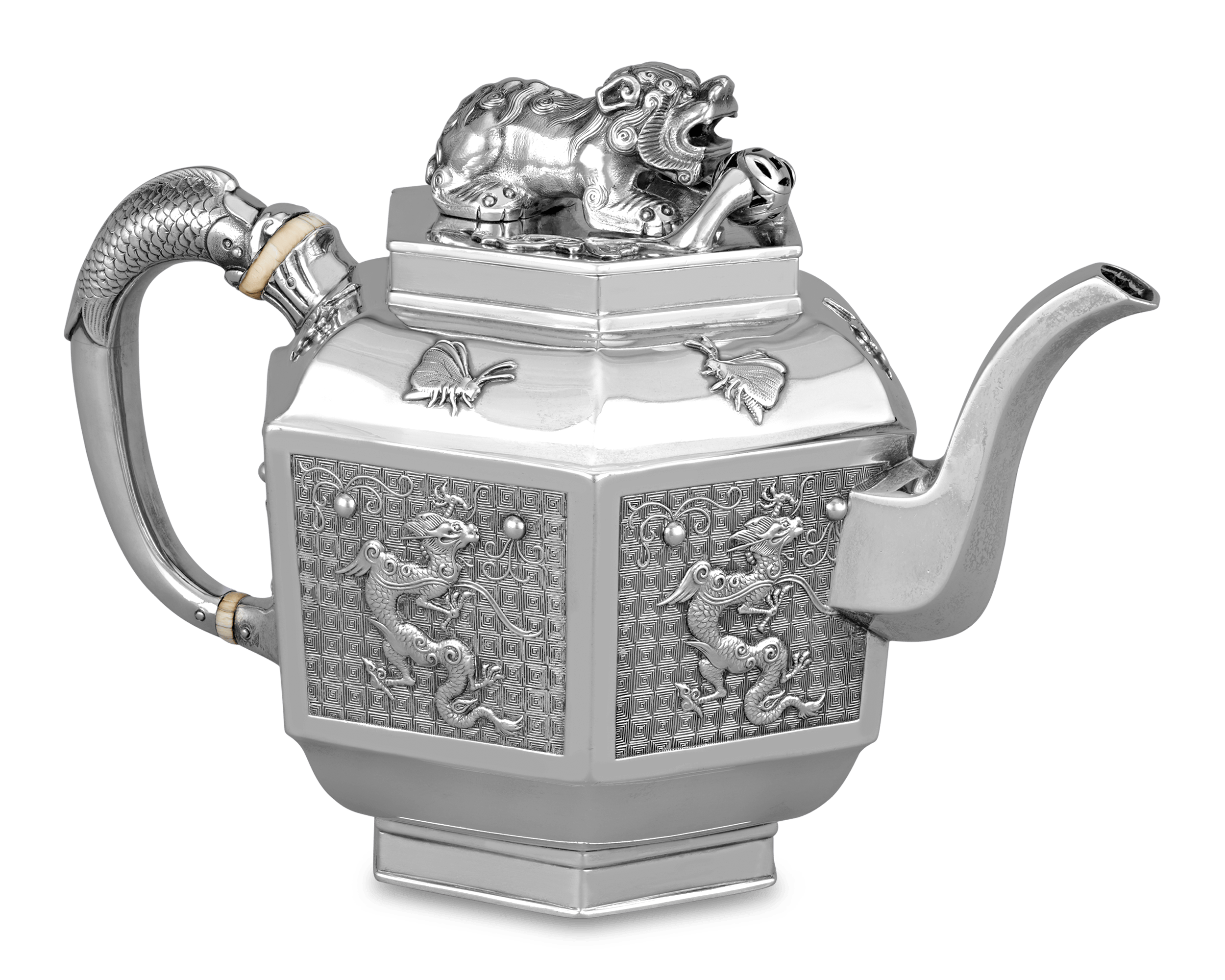Silver Teapot for Chinese Tea by Robert Garrard