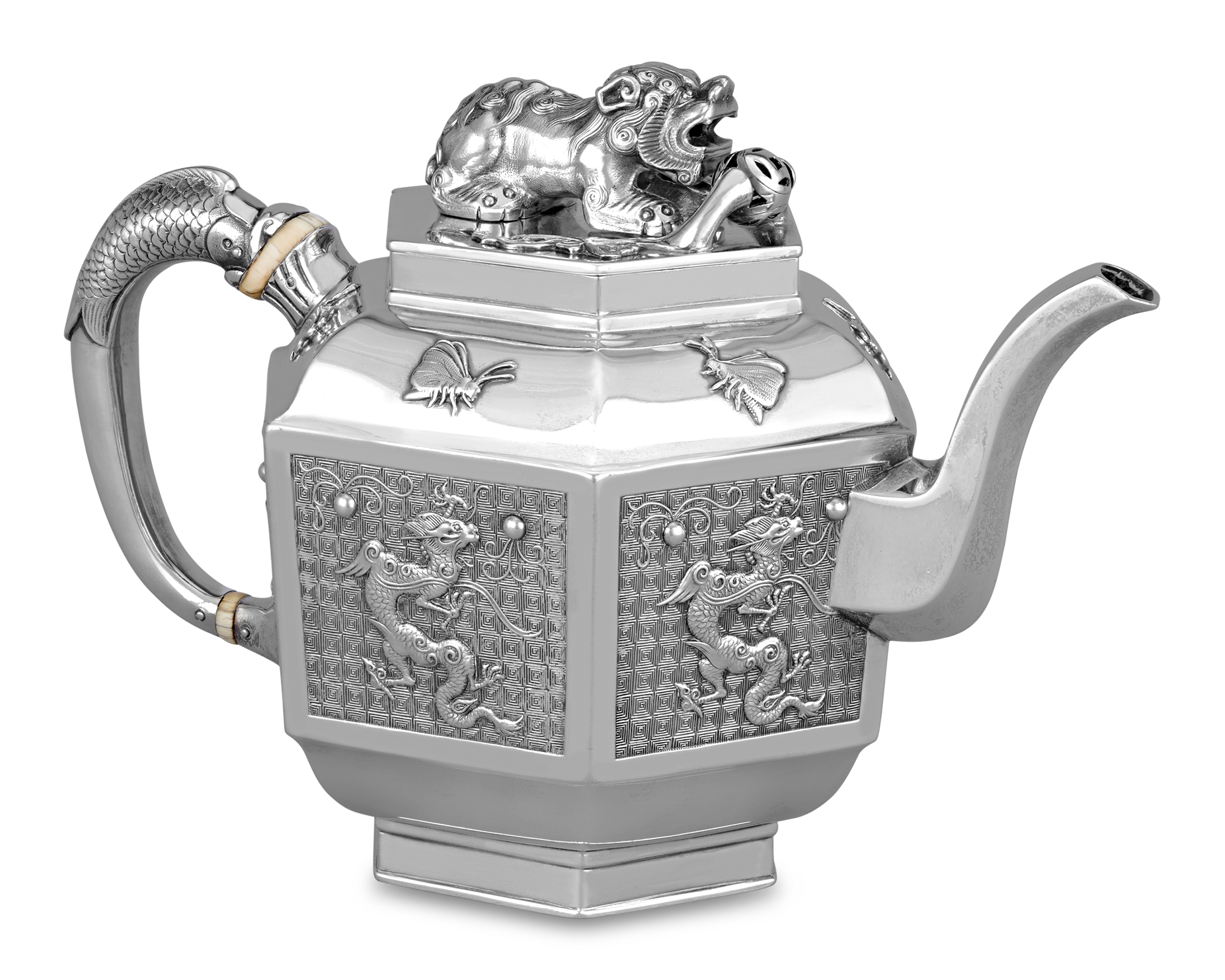 Silver Teapot for Chinese Tea by Robert Garrard