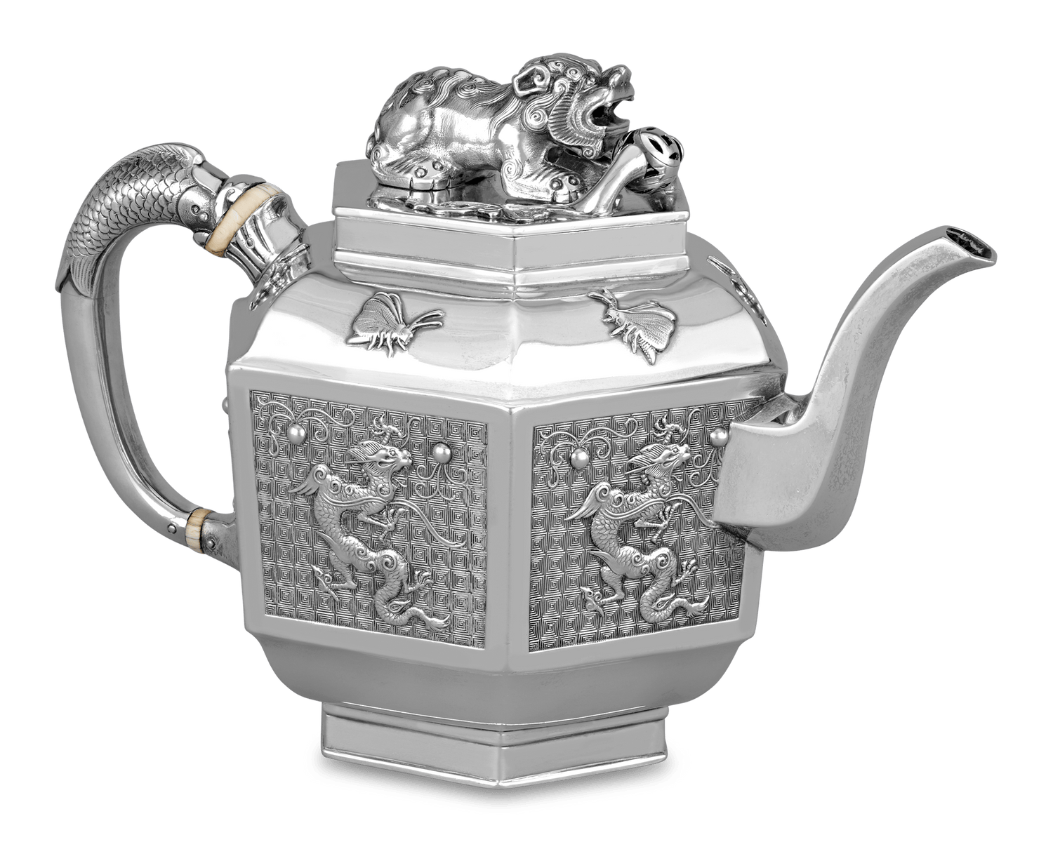 Silver Teapot for Chinese Tea by Robert Garrard