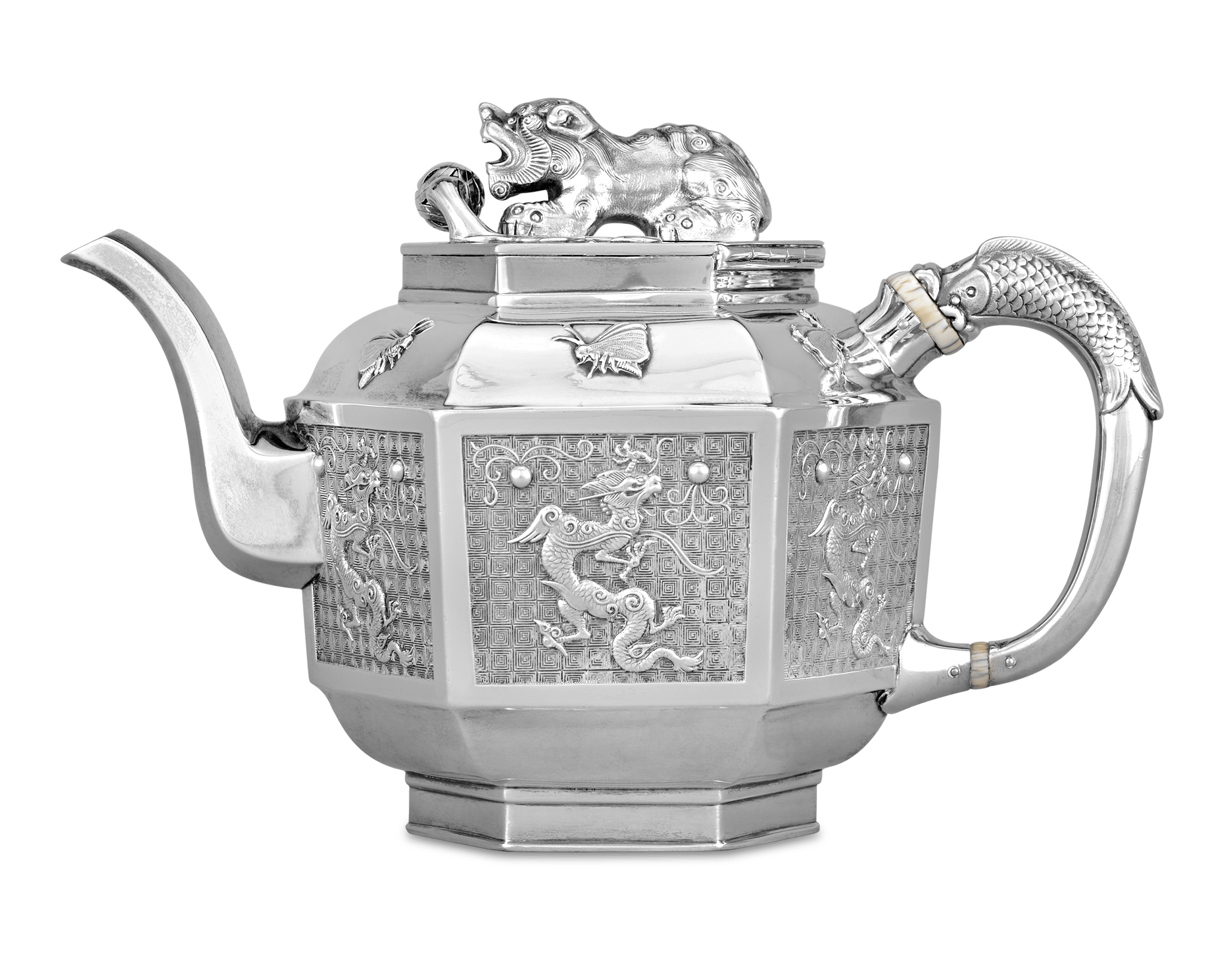 Silver Teapot for Chinese Tea by Robert Garrard
