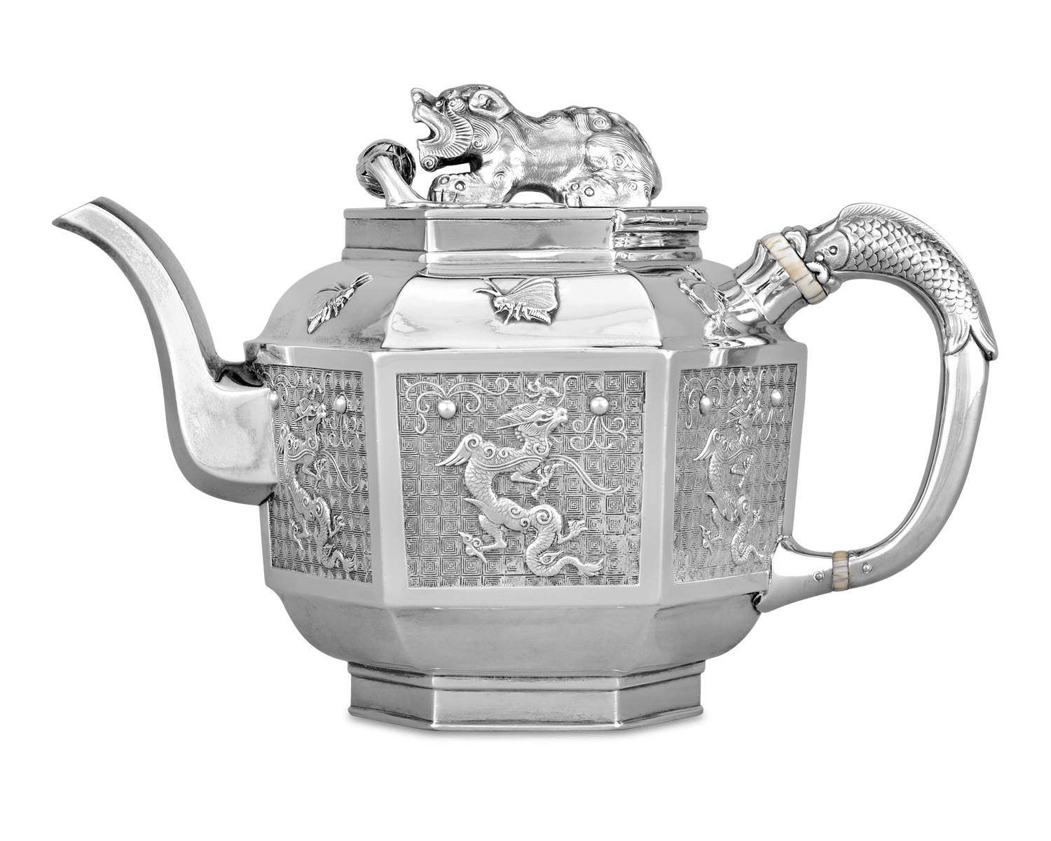 Silver Teapot for Chinese Tea by Robert Garrard