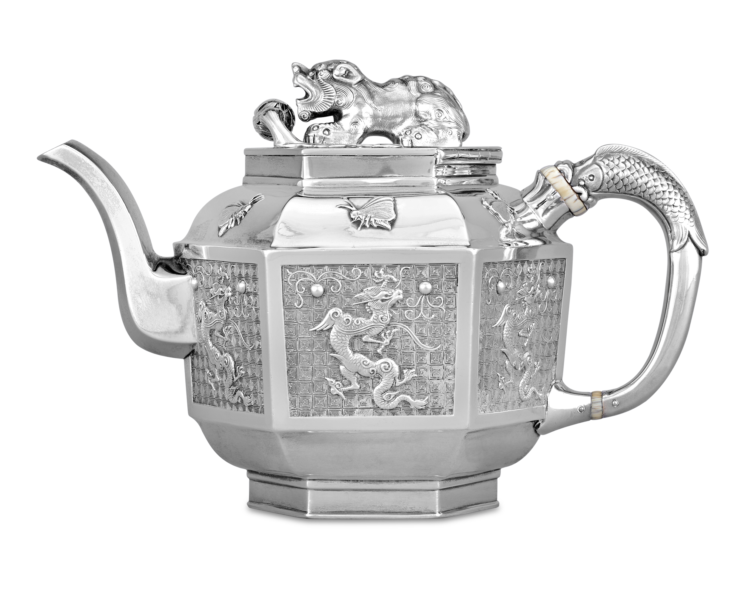 Silver Teapot for Chinese Tea by Robert Garrard