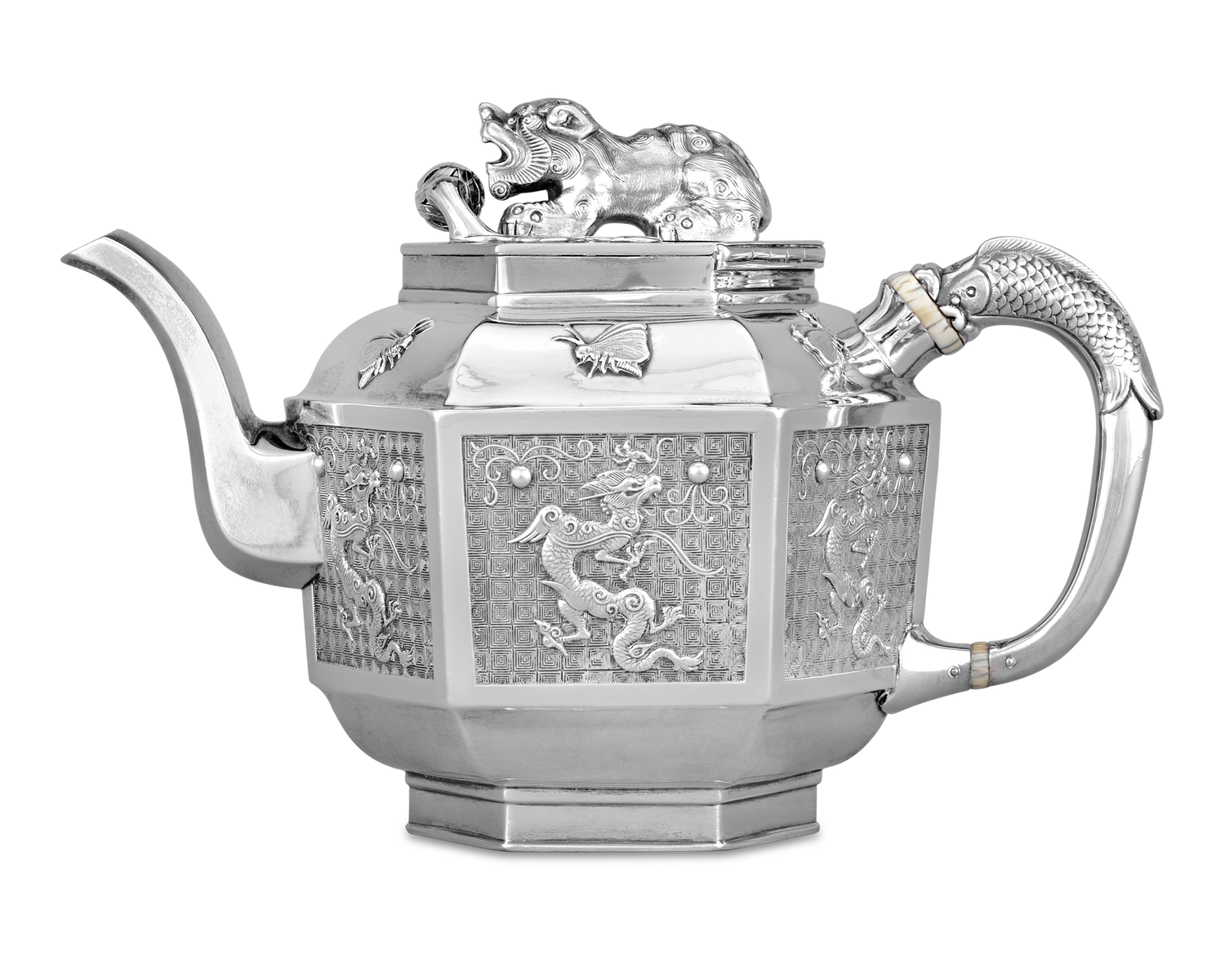 Silver Teapot for Chinese Tea by Robert Garrard