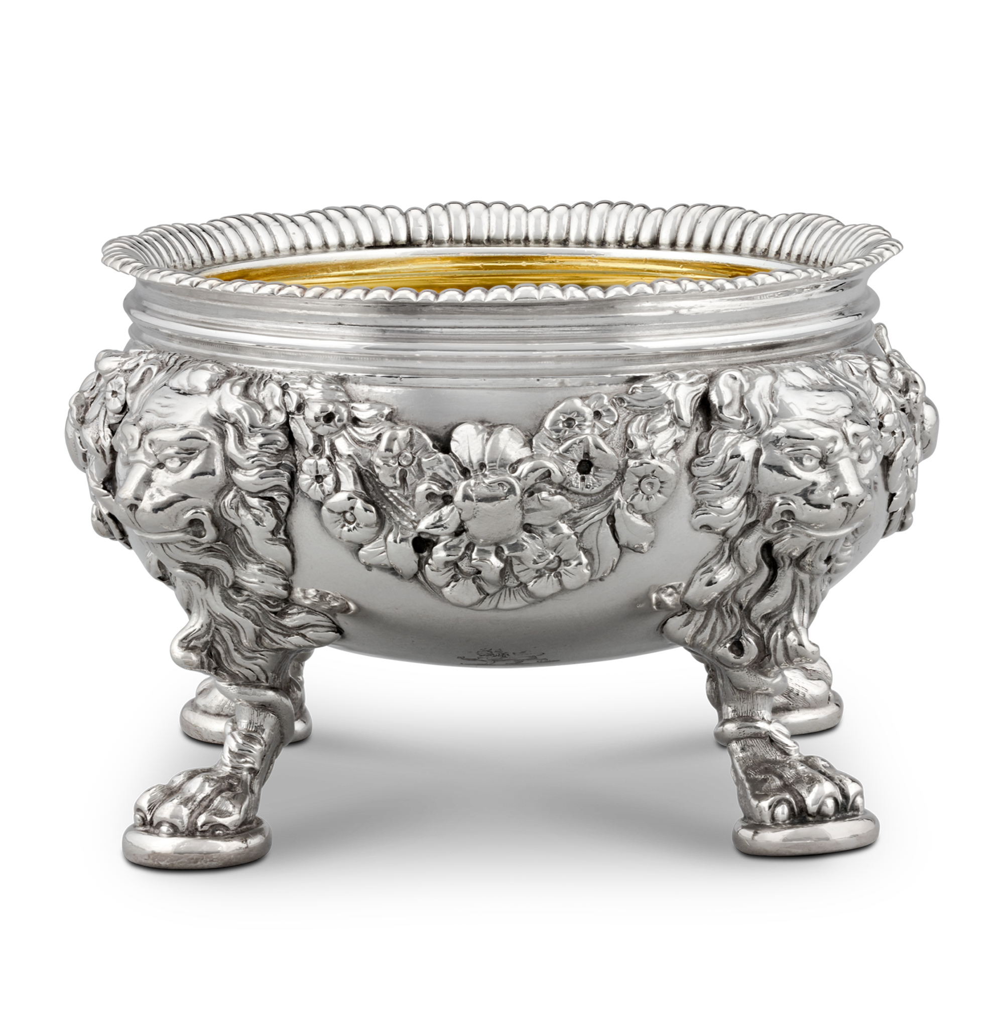 Set of Four Silver Salt Cellars by Paul de Lamerie