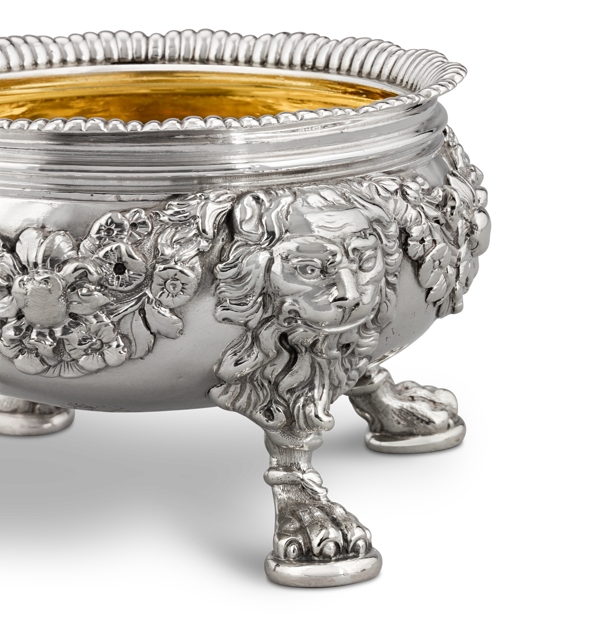 Set of Four Silver Salt Cellars by Paul de Lamerie