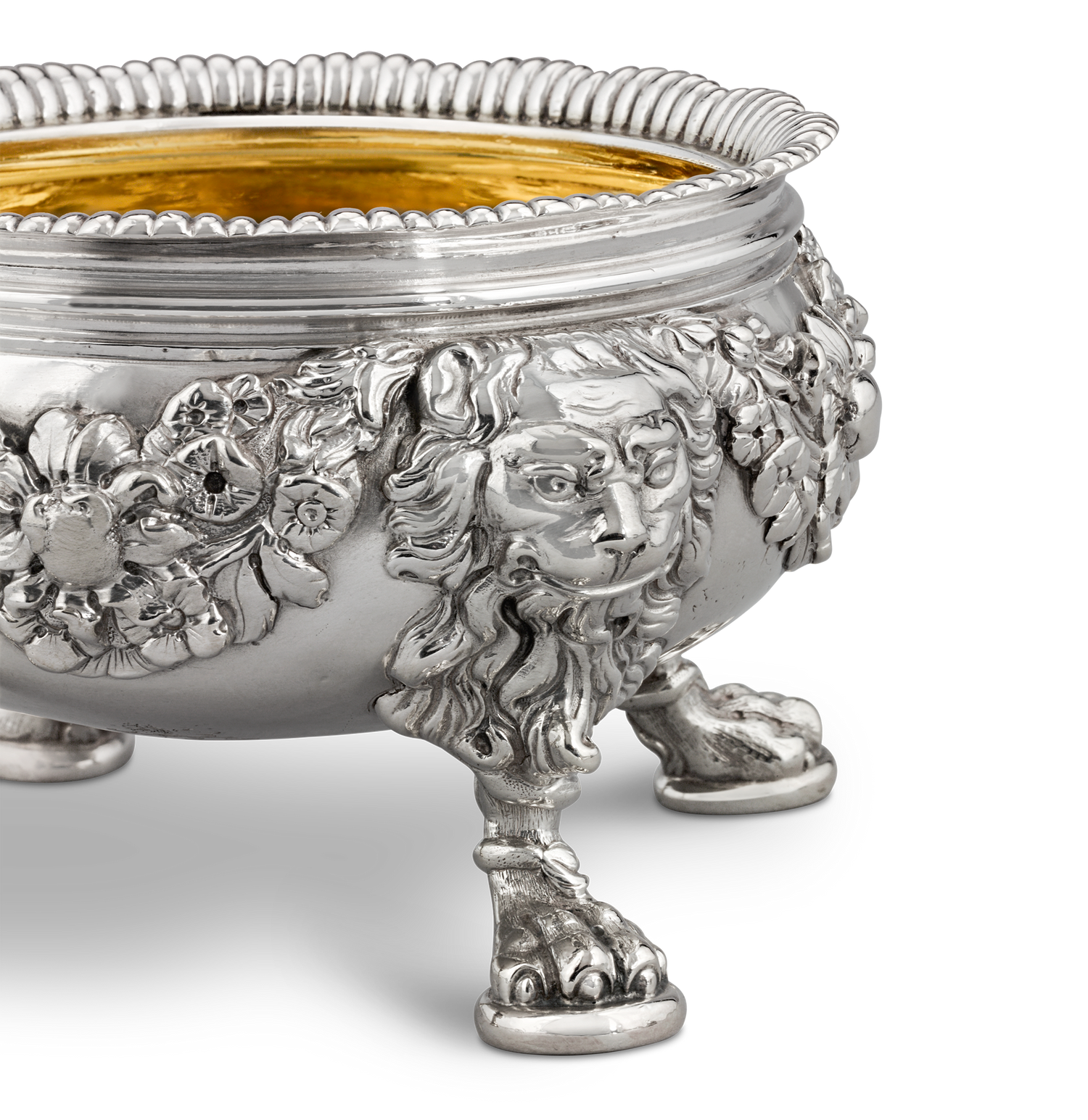 Set of Four Silver Salt Cellars by Paul de Lamerie