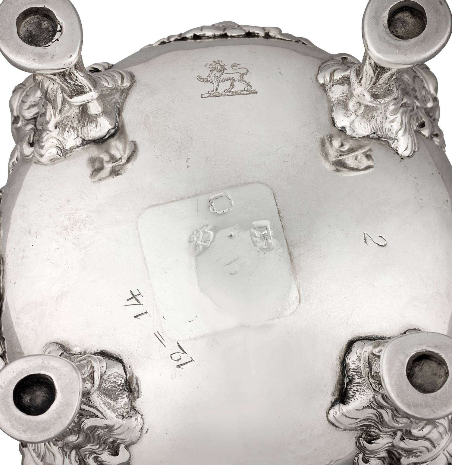 Set of Four Silver Salt Cellars by Paul de Lamerie