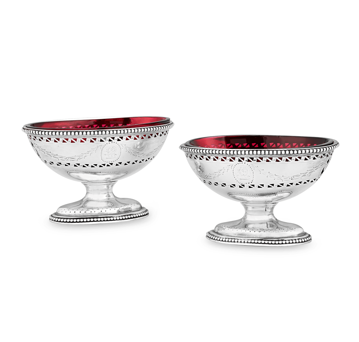 Georgian Salt Cellars by Hester Bateman