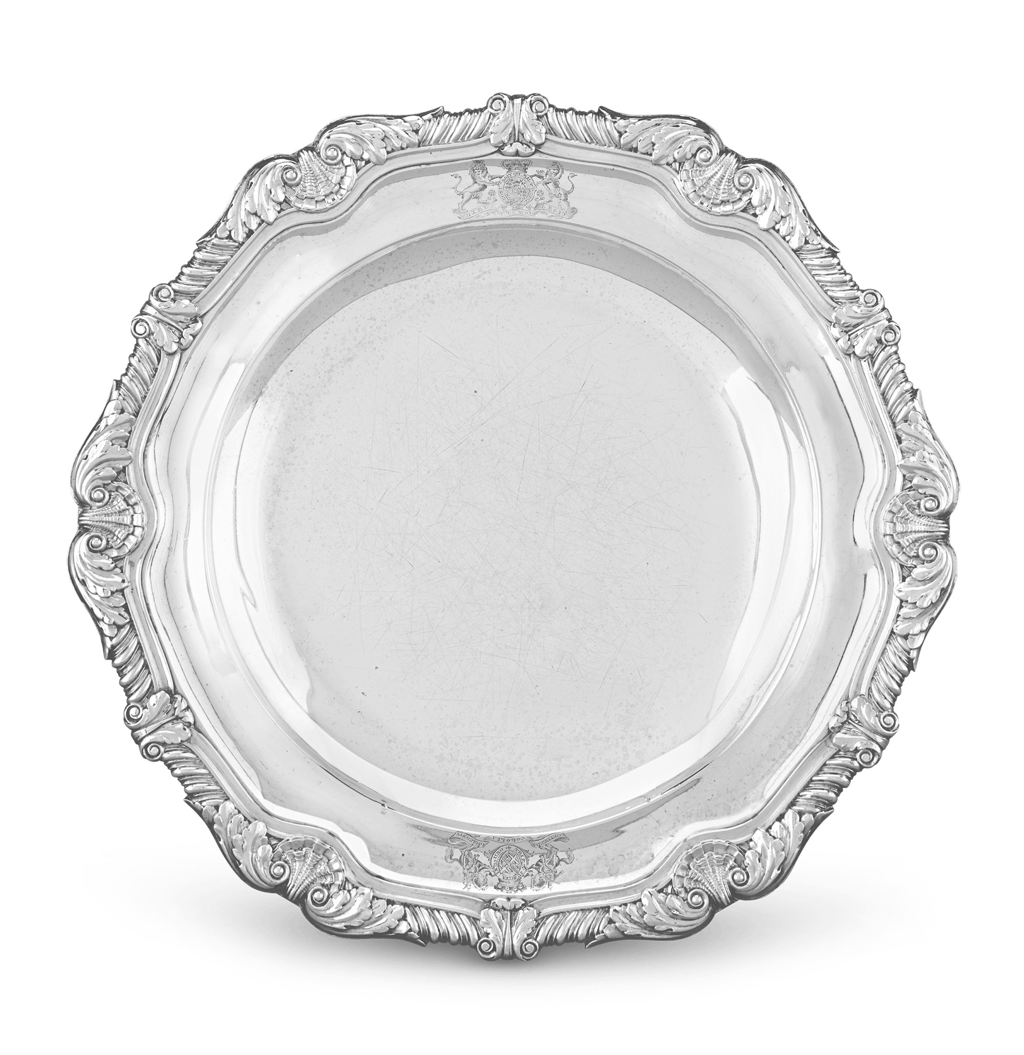 Set of 12 Silver Ambassadorial Salvers by Paul Storr