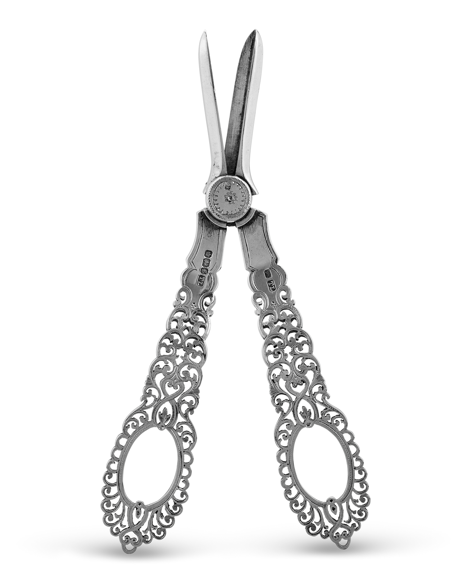 Victorian Sterling Silver Grape Shears by Thomas Levesley