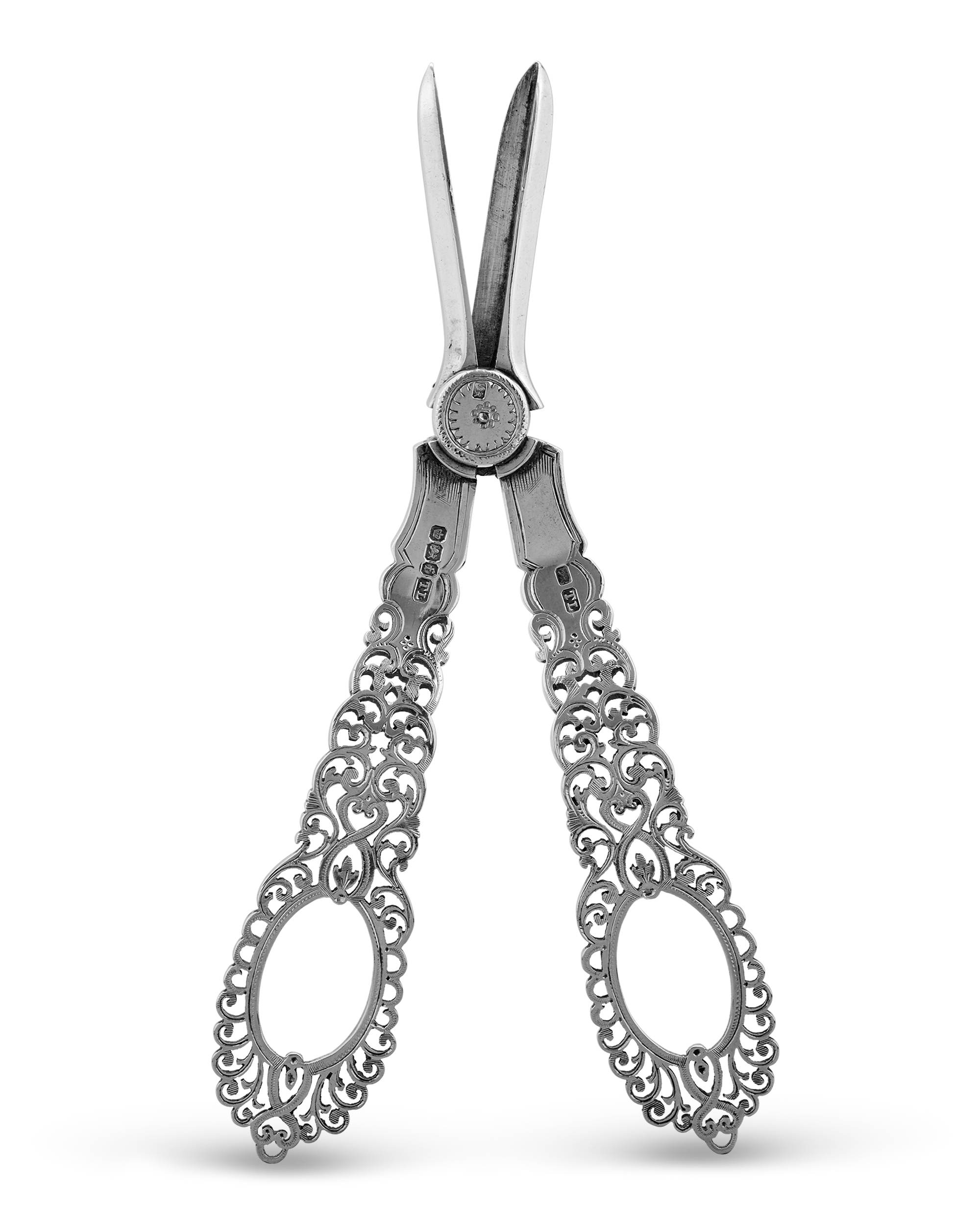 Victorian Sterling Silver Grape Shears by Thomas Levesley