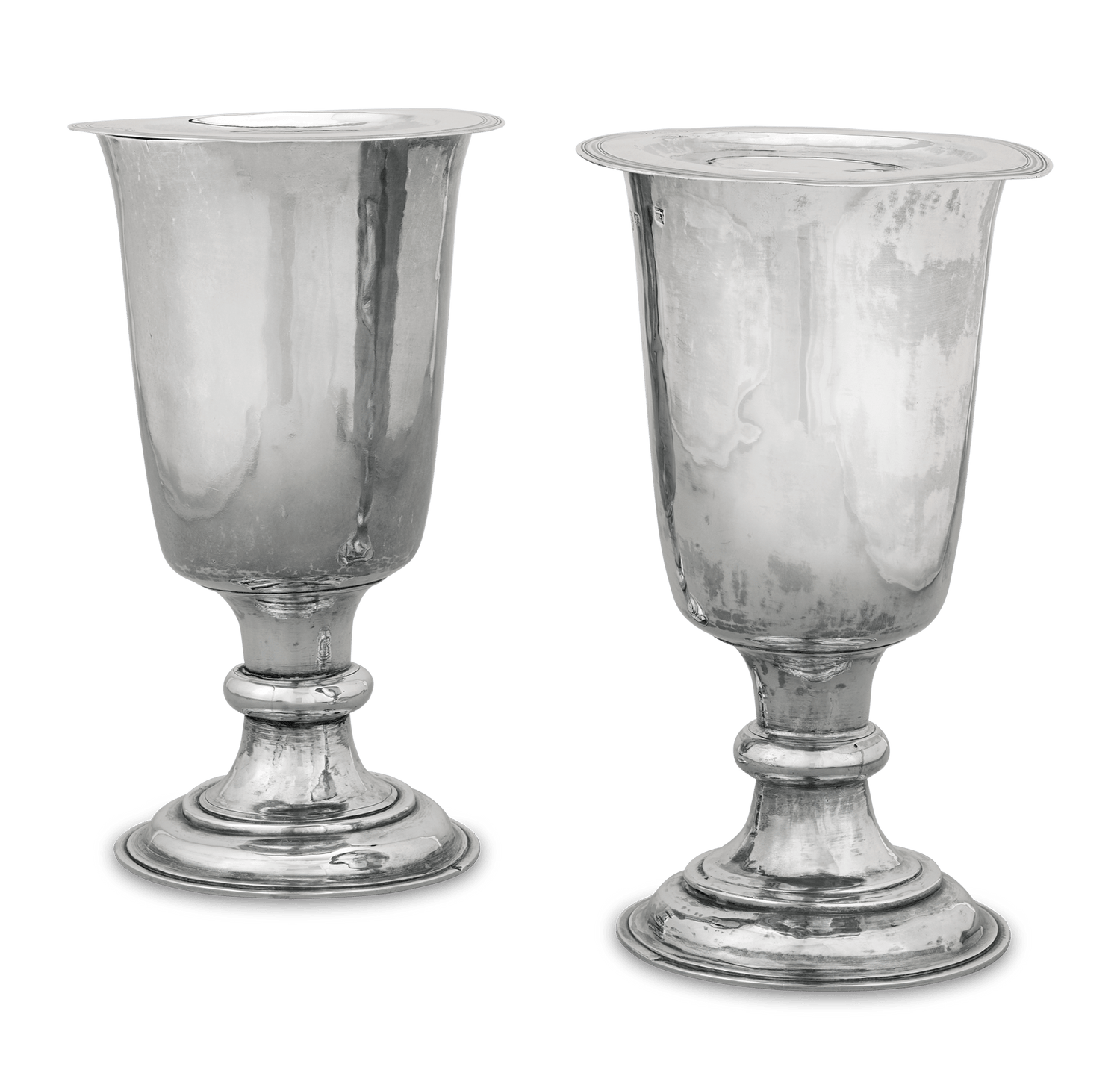 Pair of Charles II Silver Communion Cups and Patens