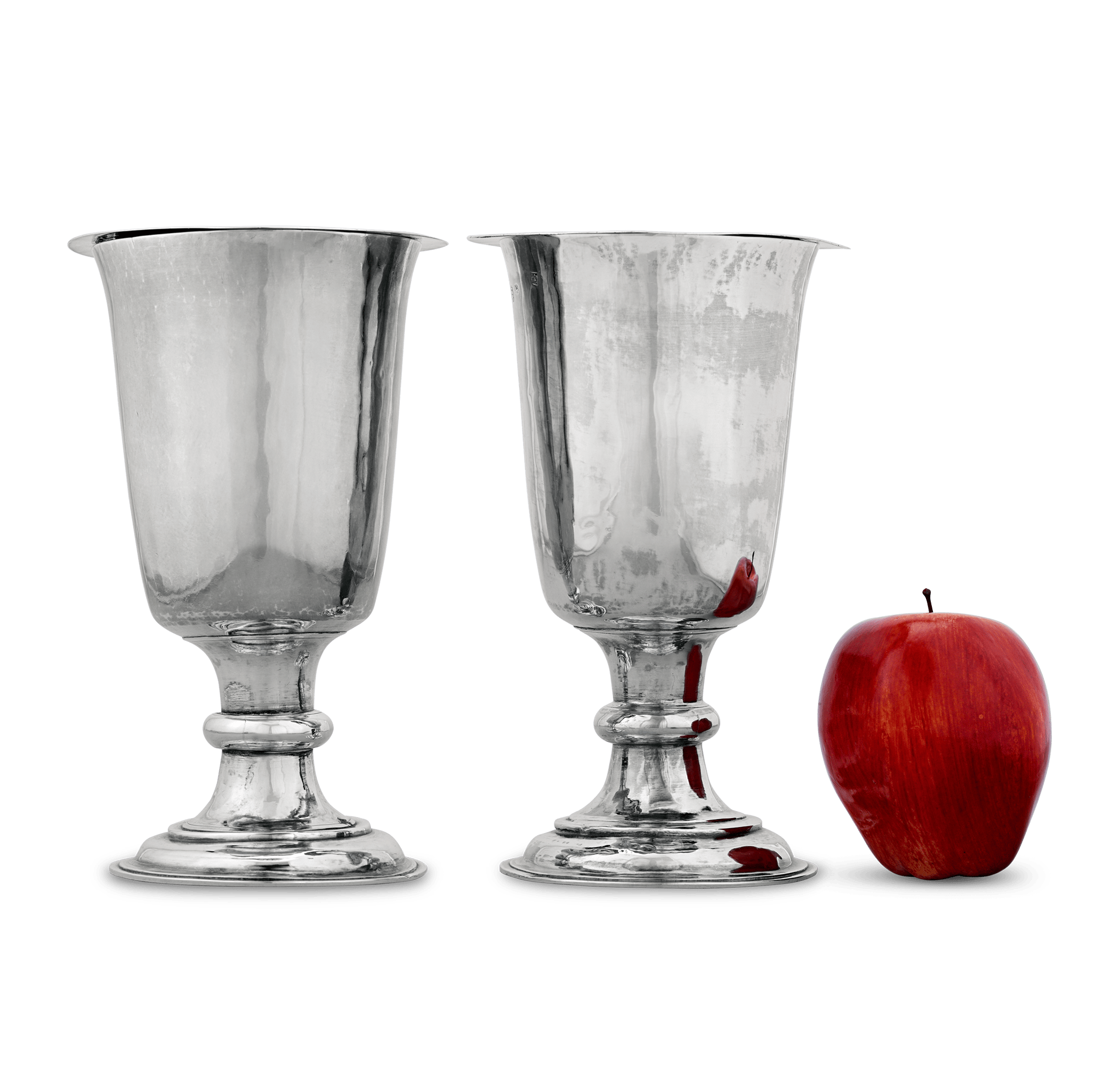 Pair of Charles II Silver Communion Cups and Patens