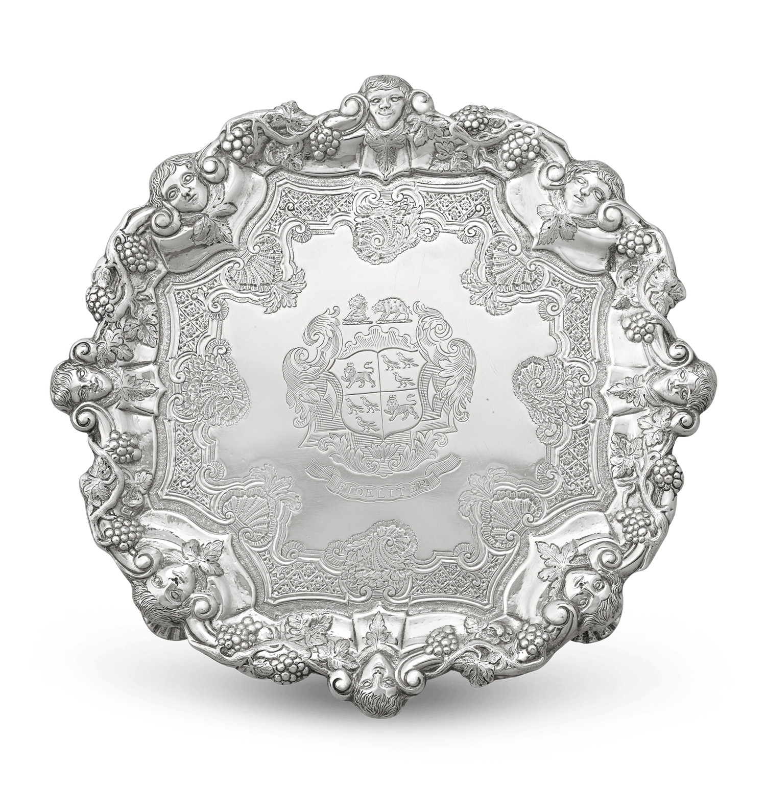 Pair of Georgian Silver Salvers by Frederick Kandler