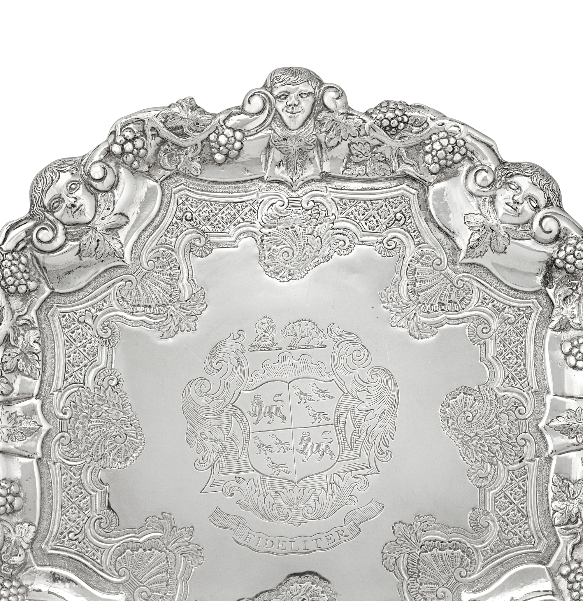 Pair of Georgian Silver Salvers by Frederick Kandler