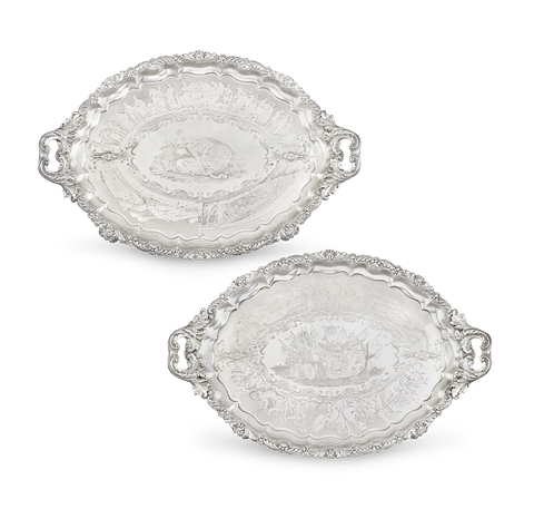 Paul Storr Commemorative Silver Trays