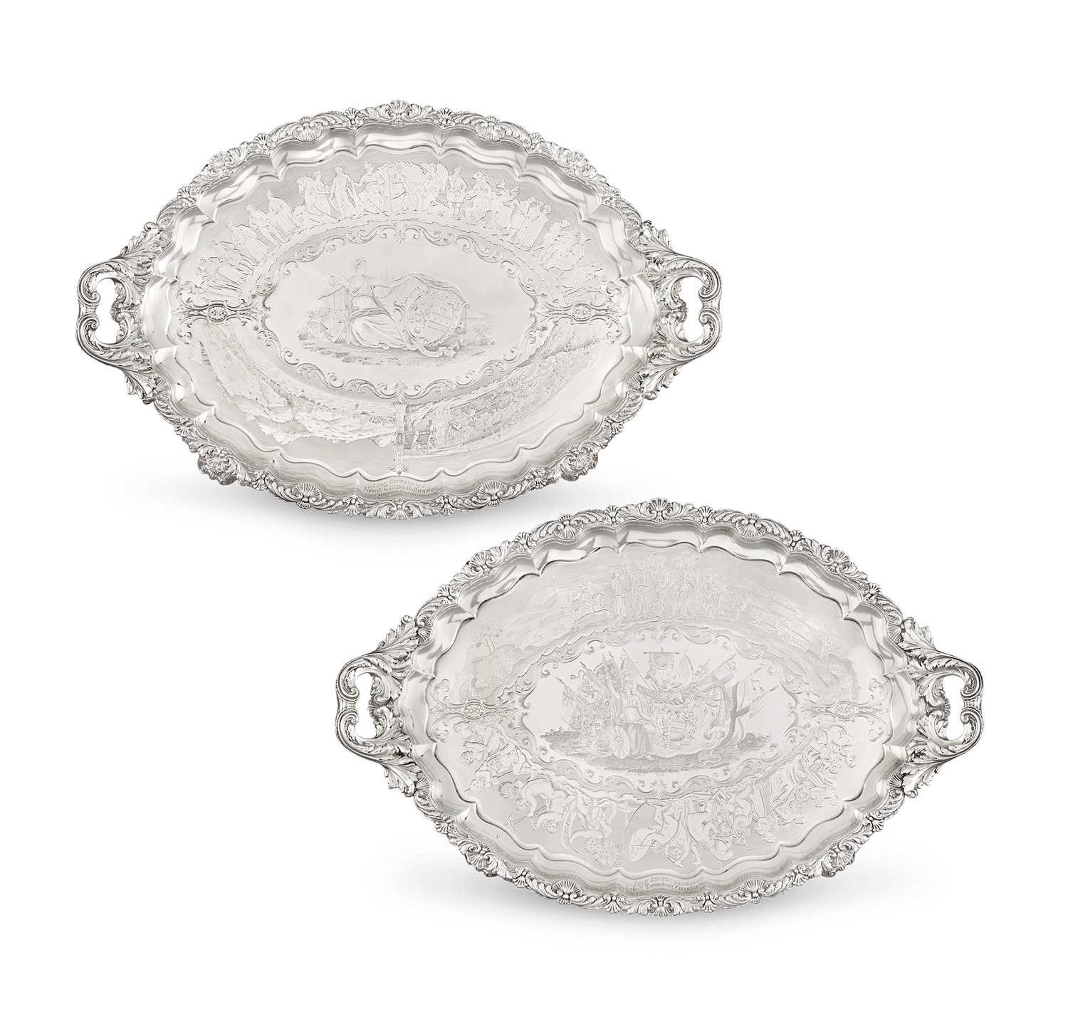 Paul Storr Abolitionist Silver Trays