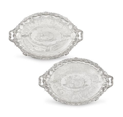 Paul Storr Commemorative Silver Trays