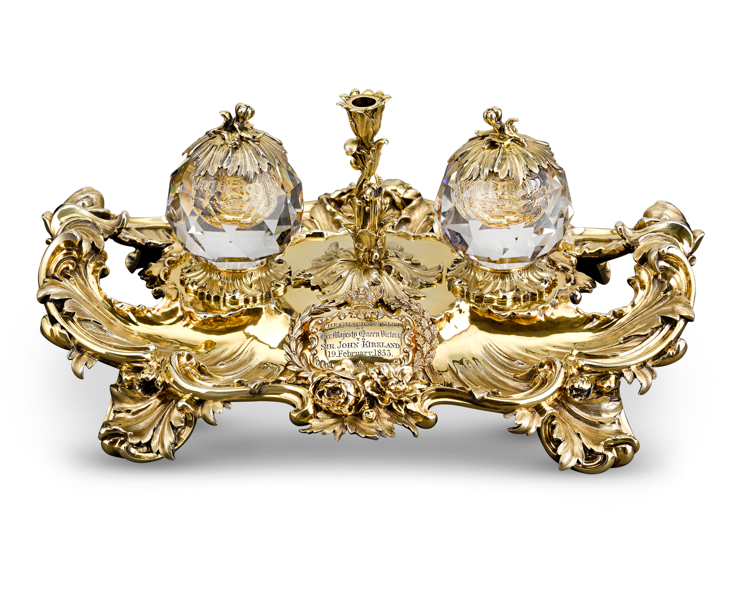 Silver-Gilt Inkwell Presented by Queen Victoria to Sir John Kirkland