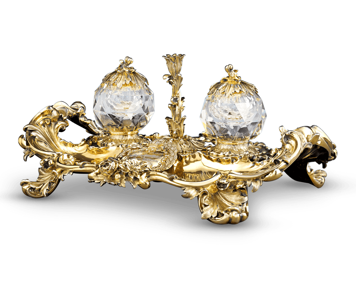 Silver-Gilt Inkwell Presented by Queen Victoria to Sir John Kirkland