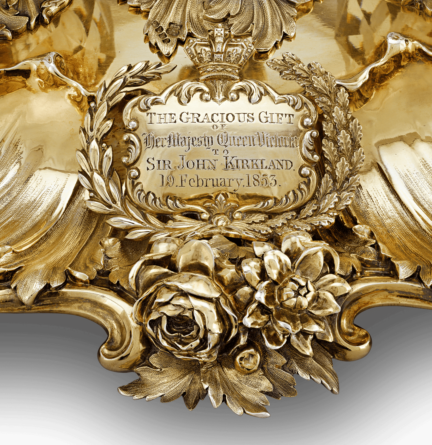 Silver-Gilt Inkwell Presented by Queen Victoria to Sir John Kirkland