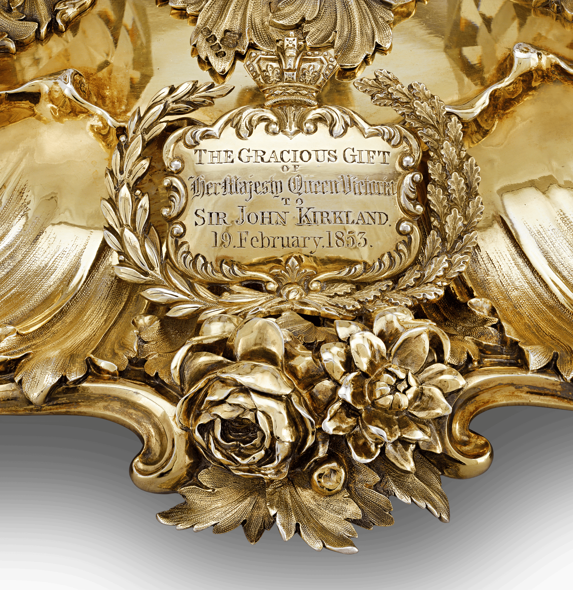 Silver-Gilt Inkwell Presented by Queen Victoria to Sir John Kirkland