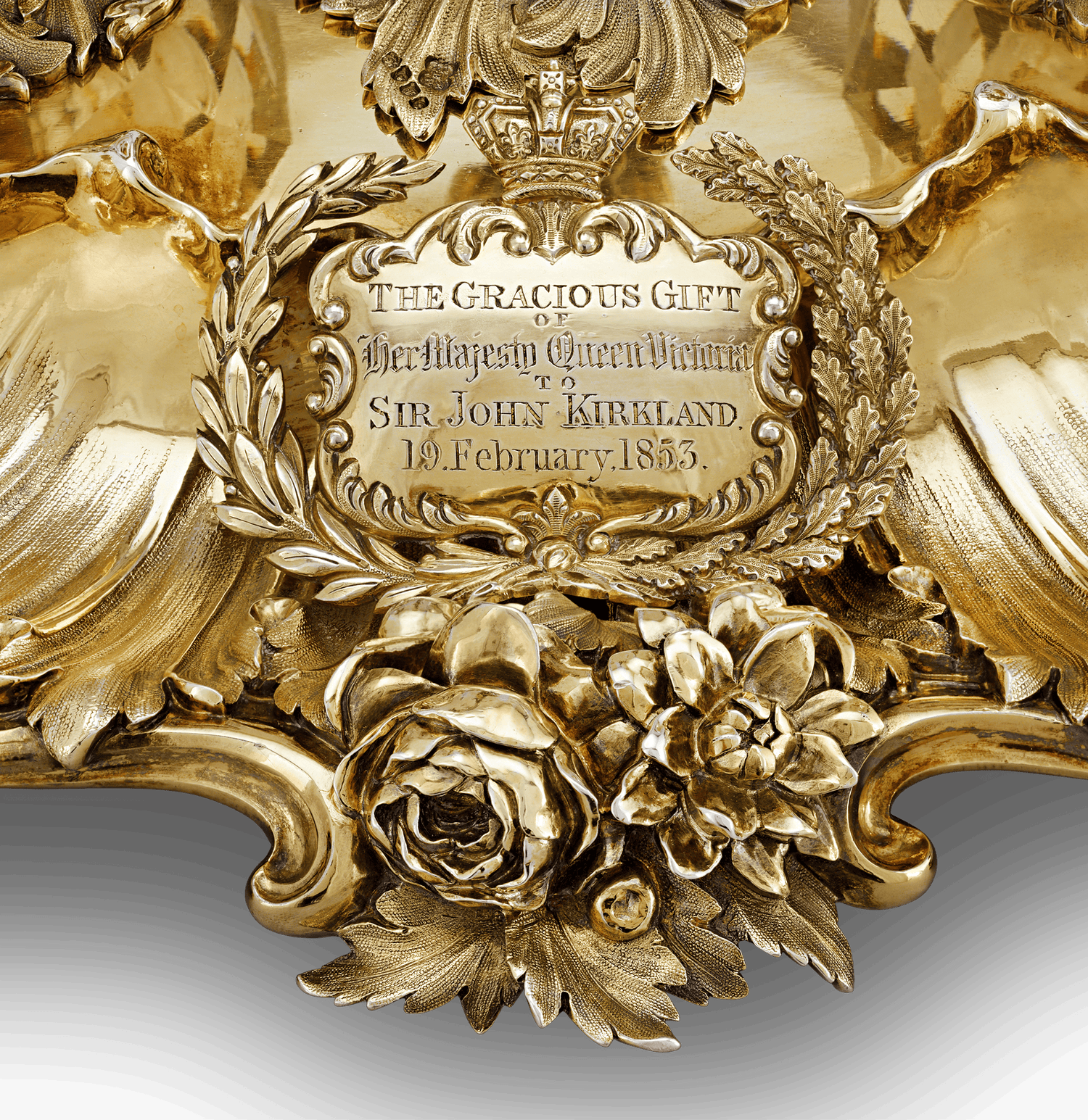 Silver-Gilt Inkwell Presented by Queen Victoria to Sir John Kirkland