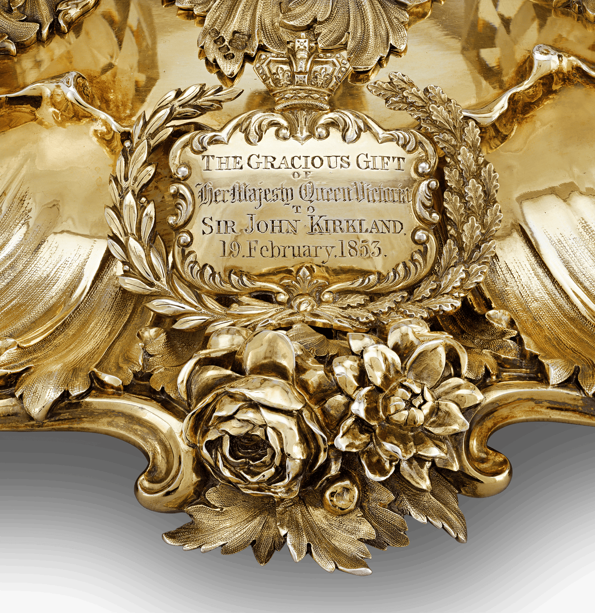 Silver-Gilt Inkwell Presented by Queen Victoria to Sir John Kirkland