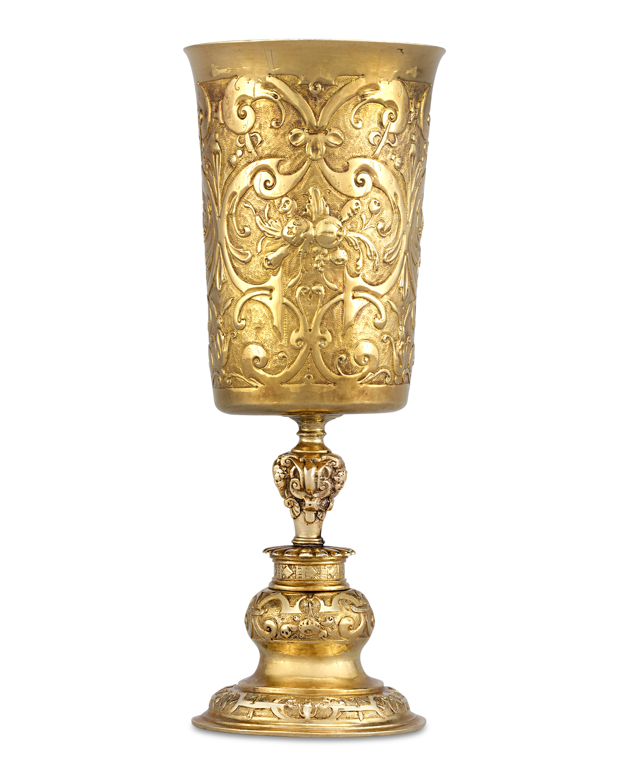 17th-Century German Silver Gilt Chalice