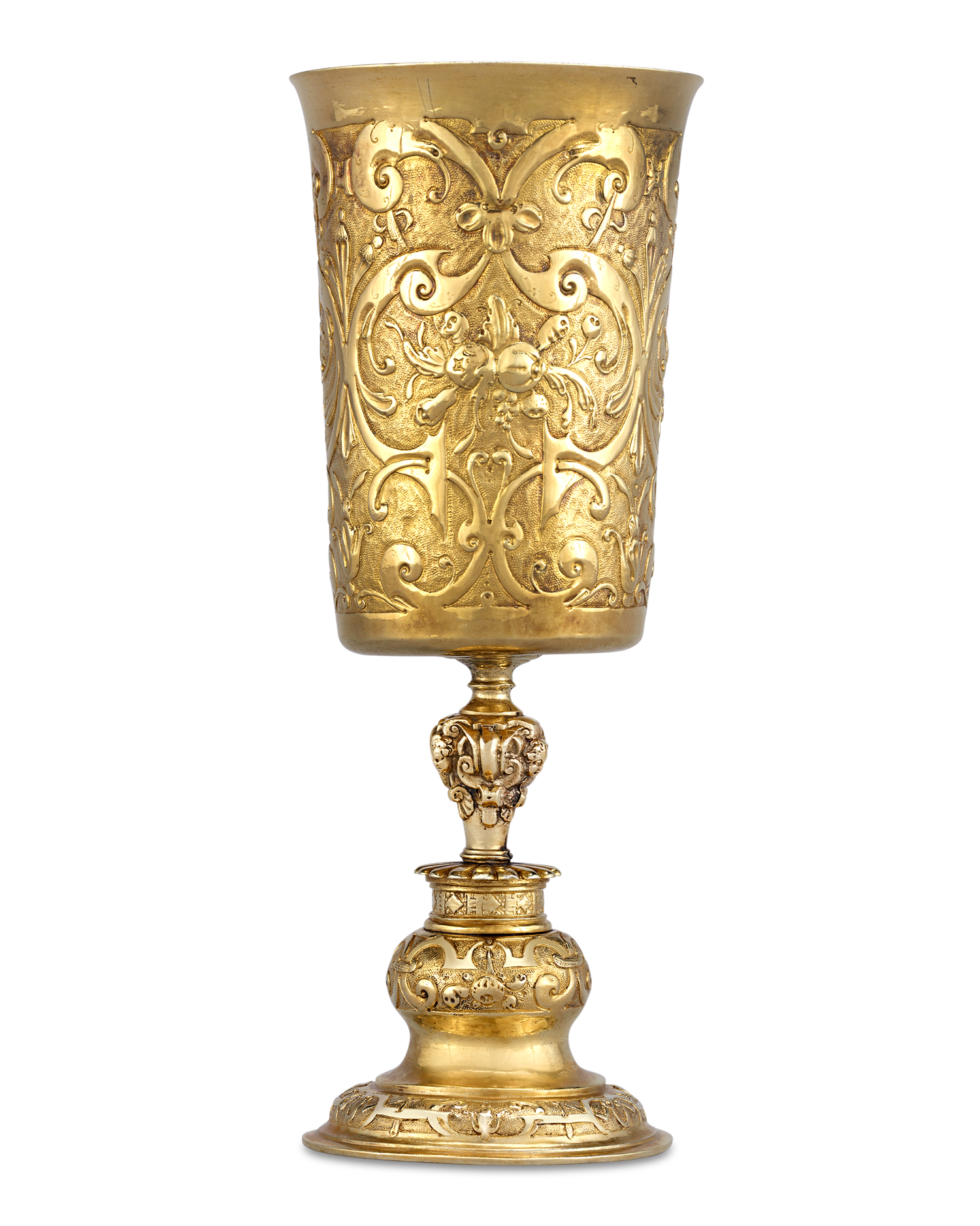 17th-Century German Silver Gilt Chalice