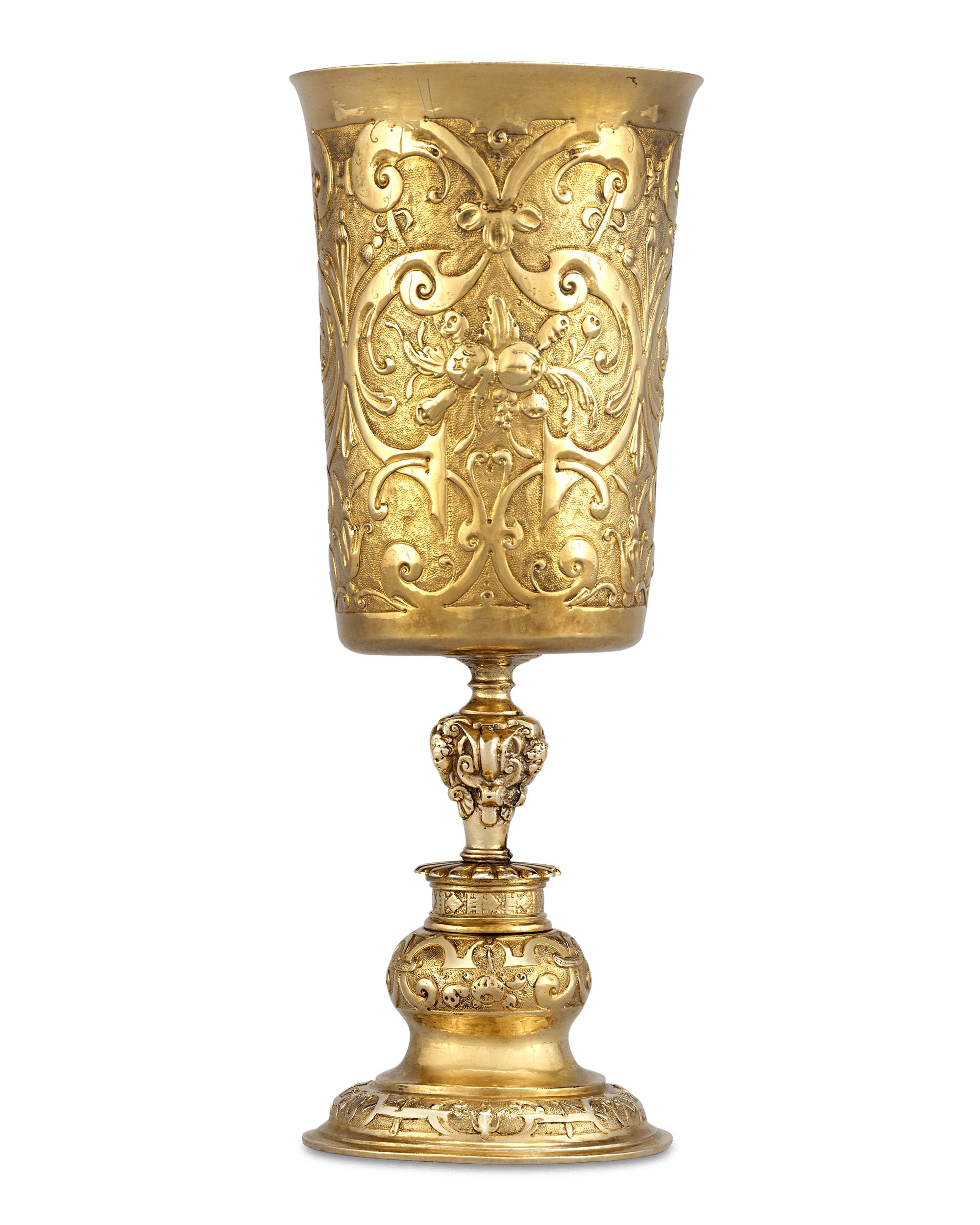 17th-Century German Silver Gilt Chalice