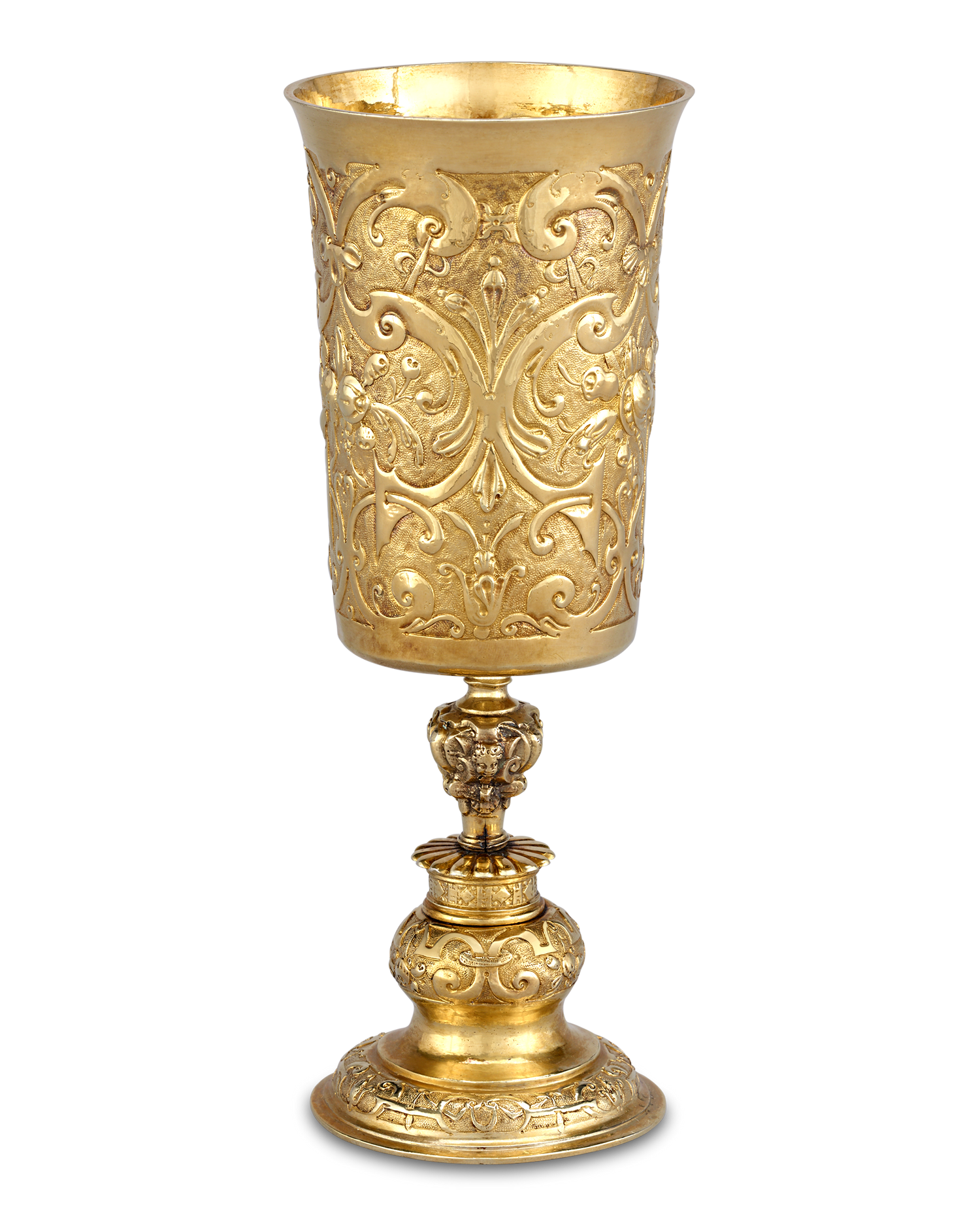 17th-Century German Silver Gilt Chalice