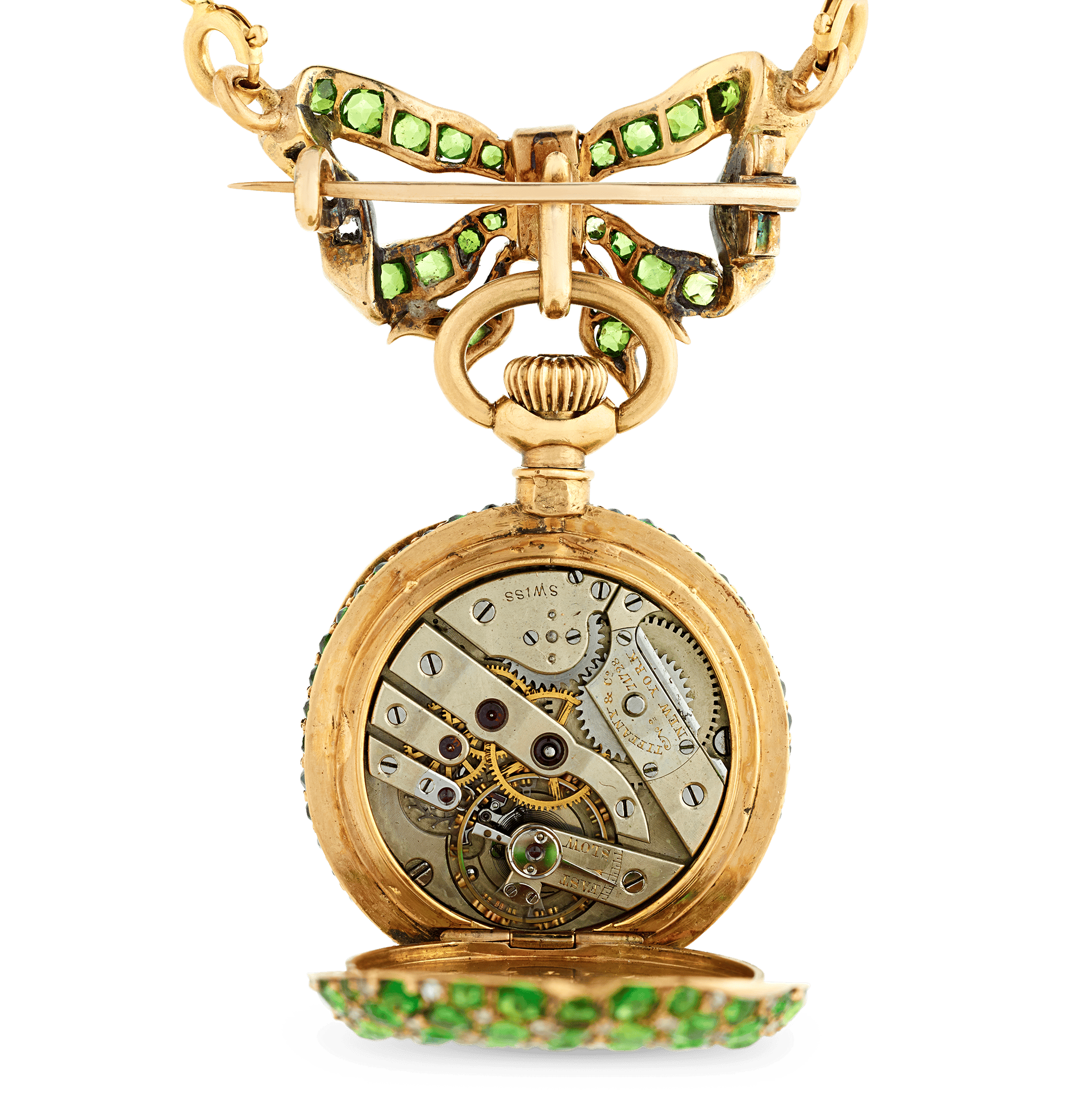 Tiffany & Co. Demantoid Garnet Watch Necklace, 14.25 Carats