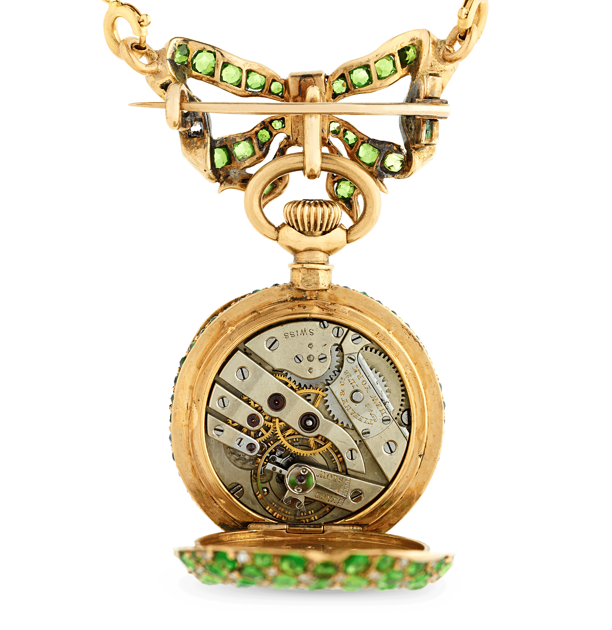 Tiffany & Co. Demantoid Garnet Watch Necklace, 14.25 Carats