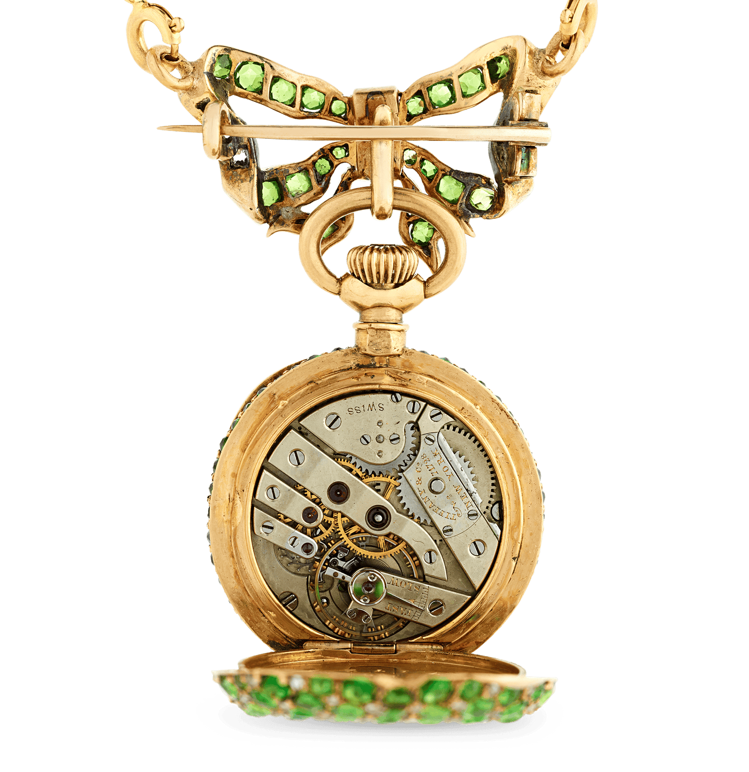 Tiffany & Co. Demantoid Garnet Watch Necklace, 14.25 Carats