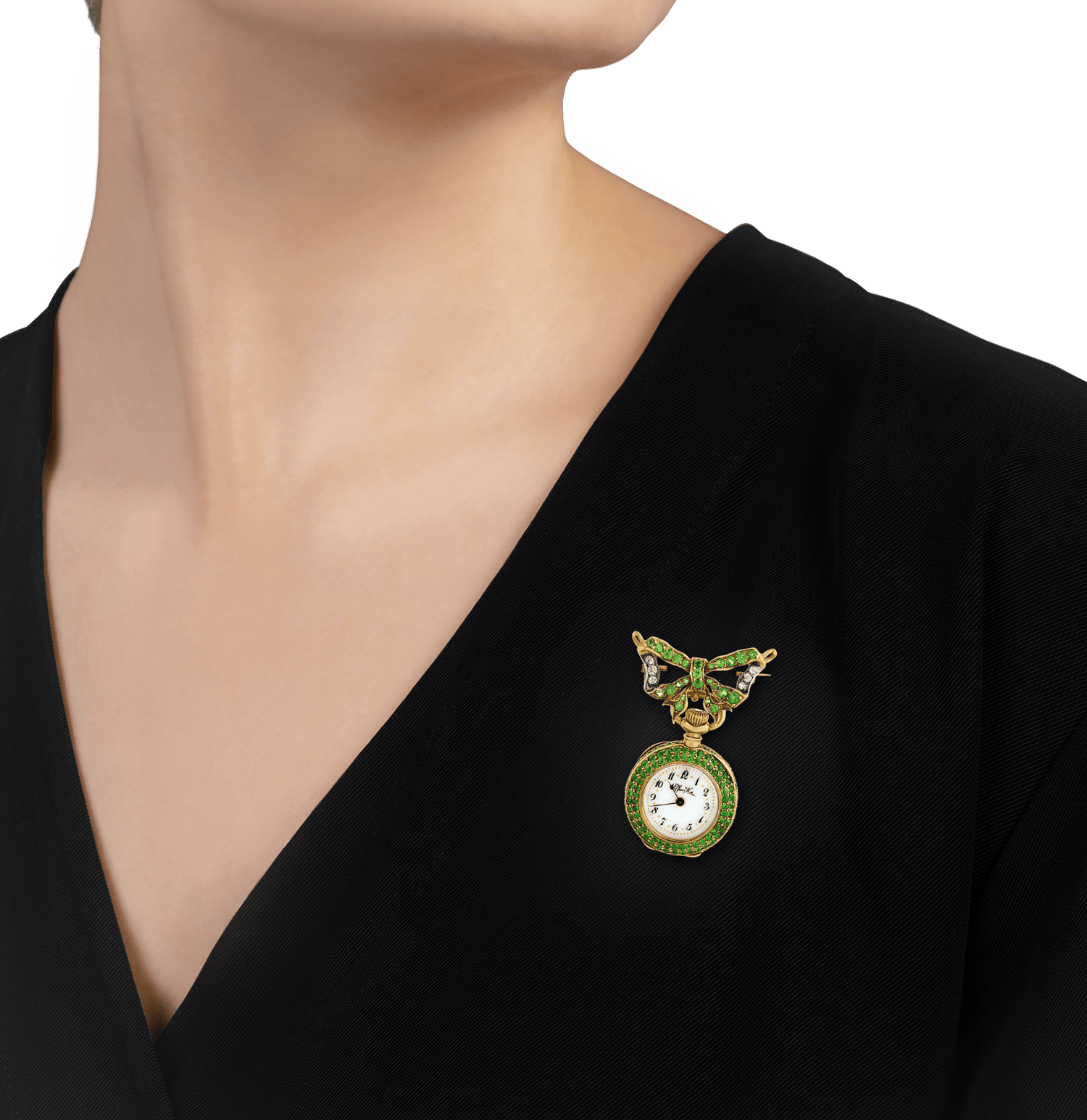 Tiffany & Co. Demantoid Garnet Watch Necklace, 14.25 Carats