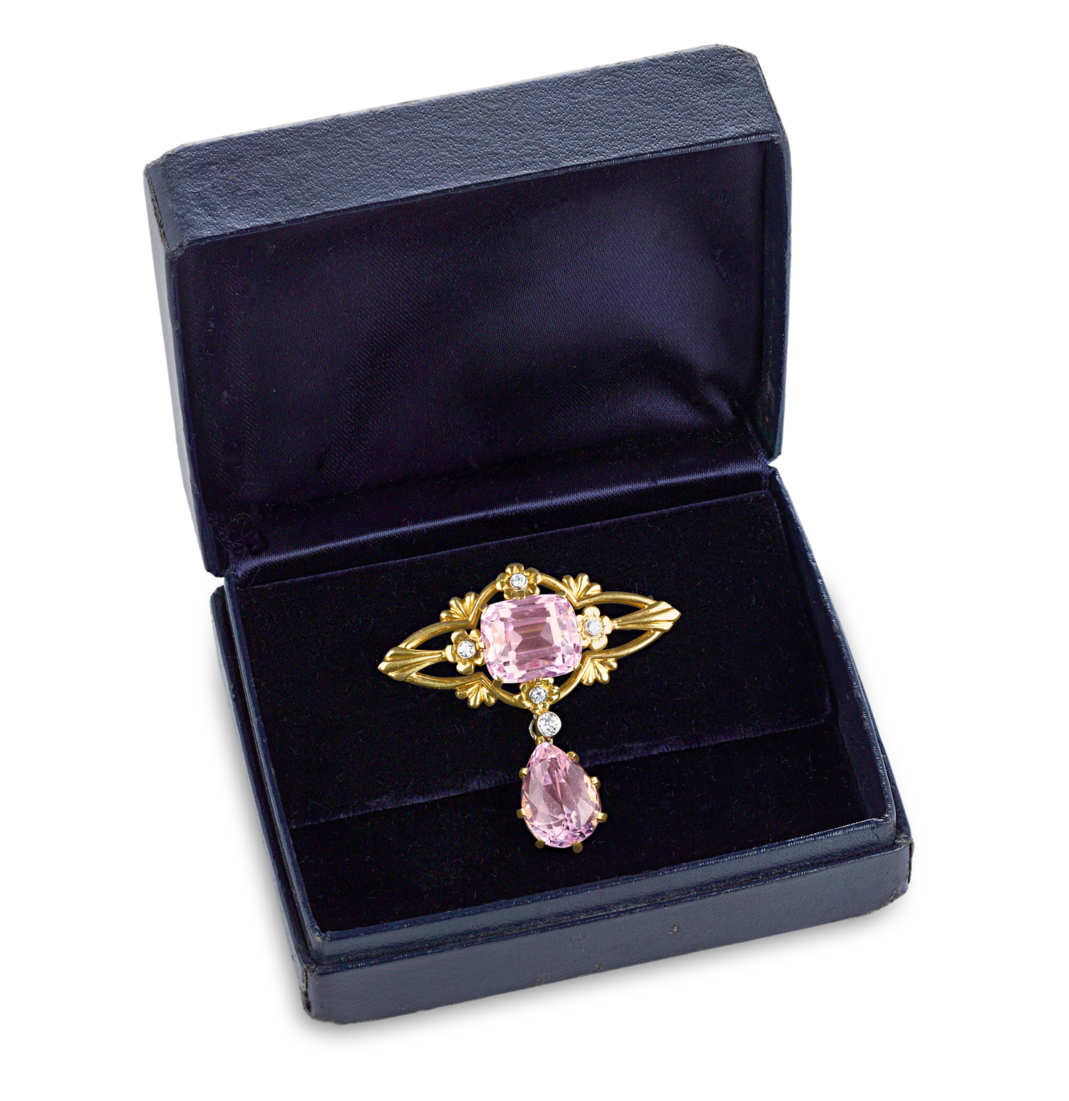 Louis Comfort Tiffany Kunzite Brooch, 17.25 Carats