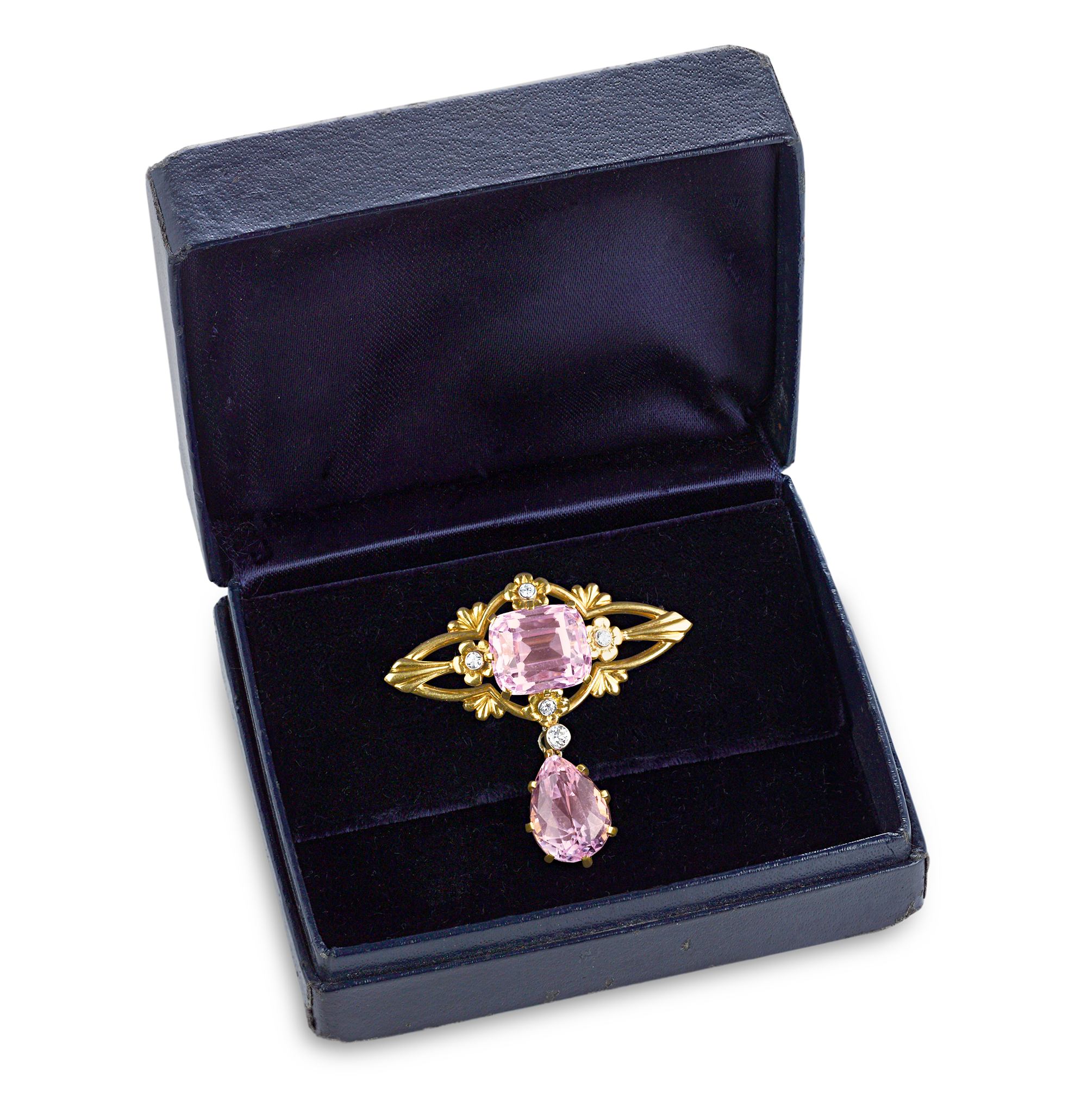 Louis Comfort Tiffany Kunzite Brooch, 17.25 Carats