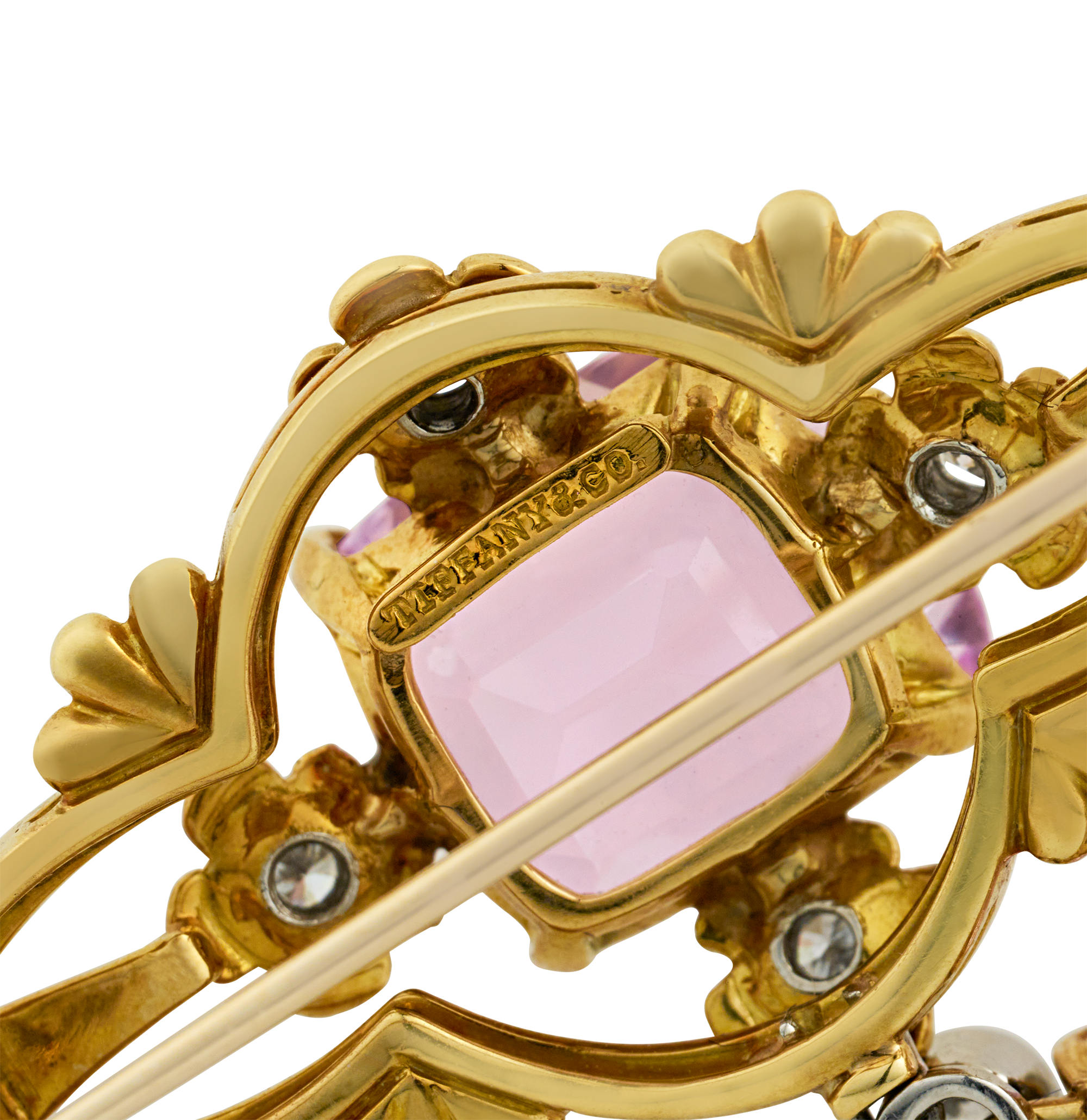 Louis Comfort Tiffany Kunzite Brooch, 17.25 Carats