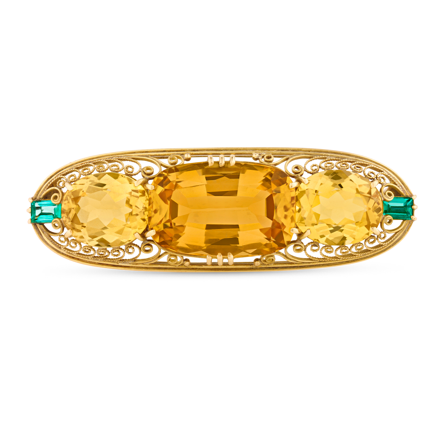 Louis Comfort Tiffany Topaz Brooch, 27 carats