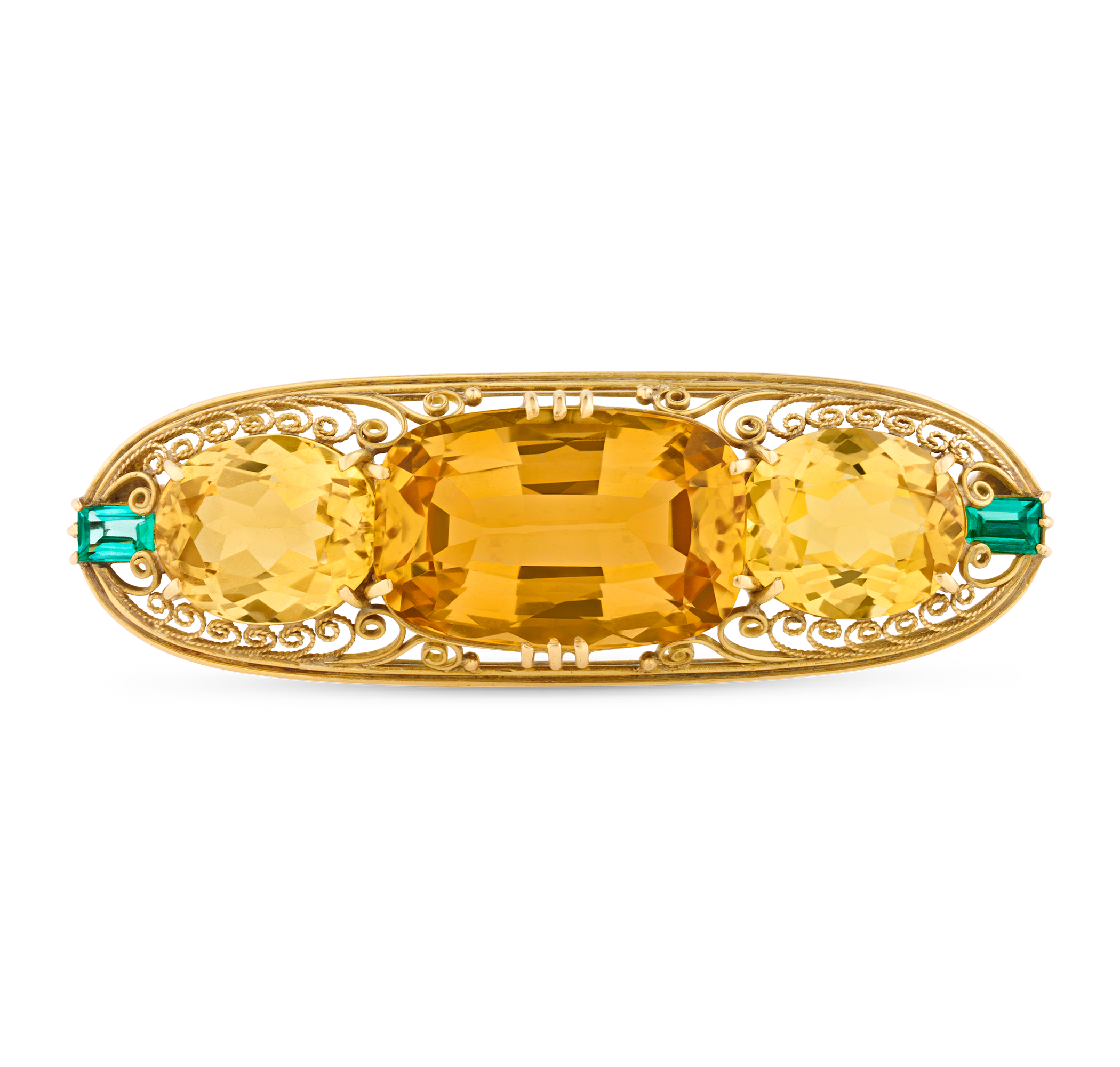 Louis Comfort Tiffany Topaz Brooch, 27 carats