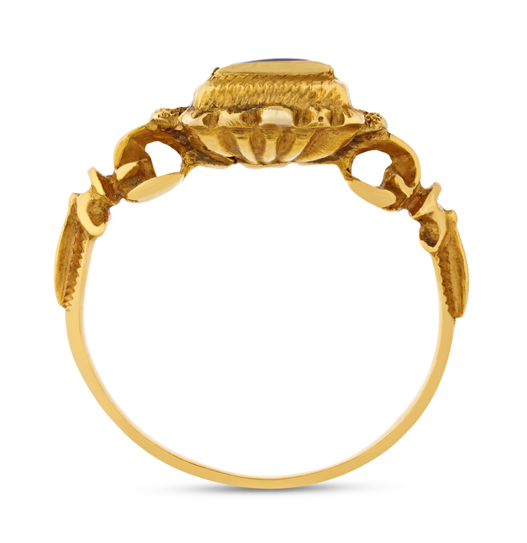 Renaissance Rock Crystal and Gold Ring