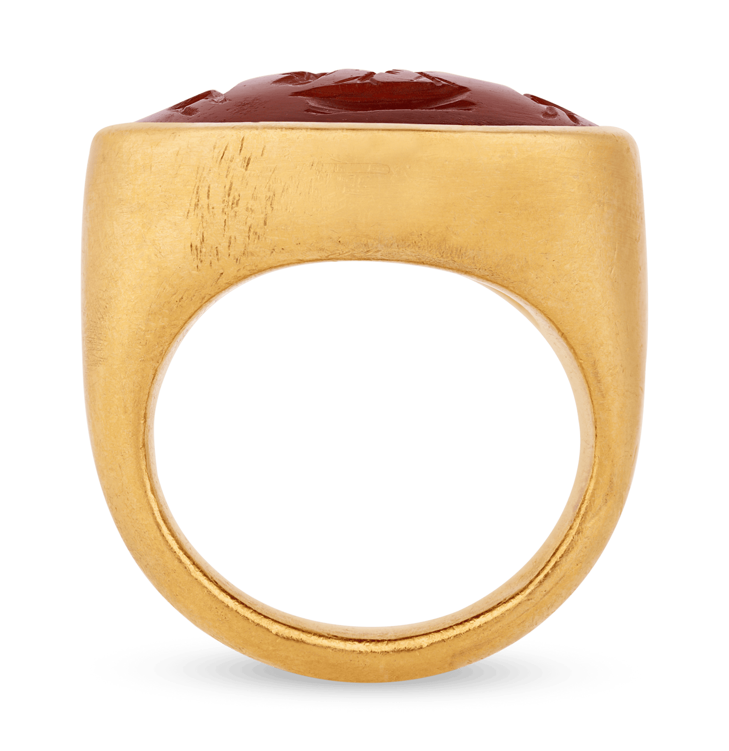 Roman Jupiter and Victoria Carnelian Intaglio Ring